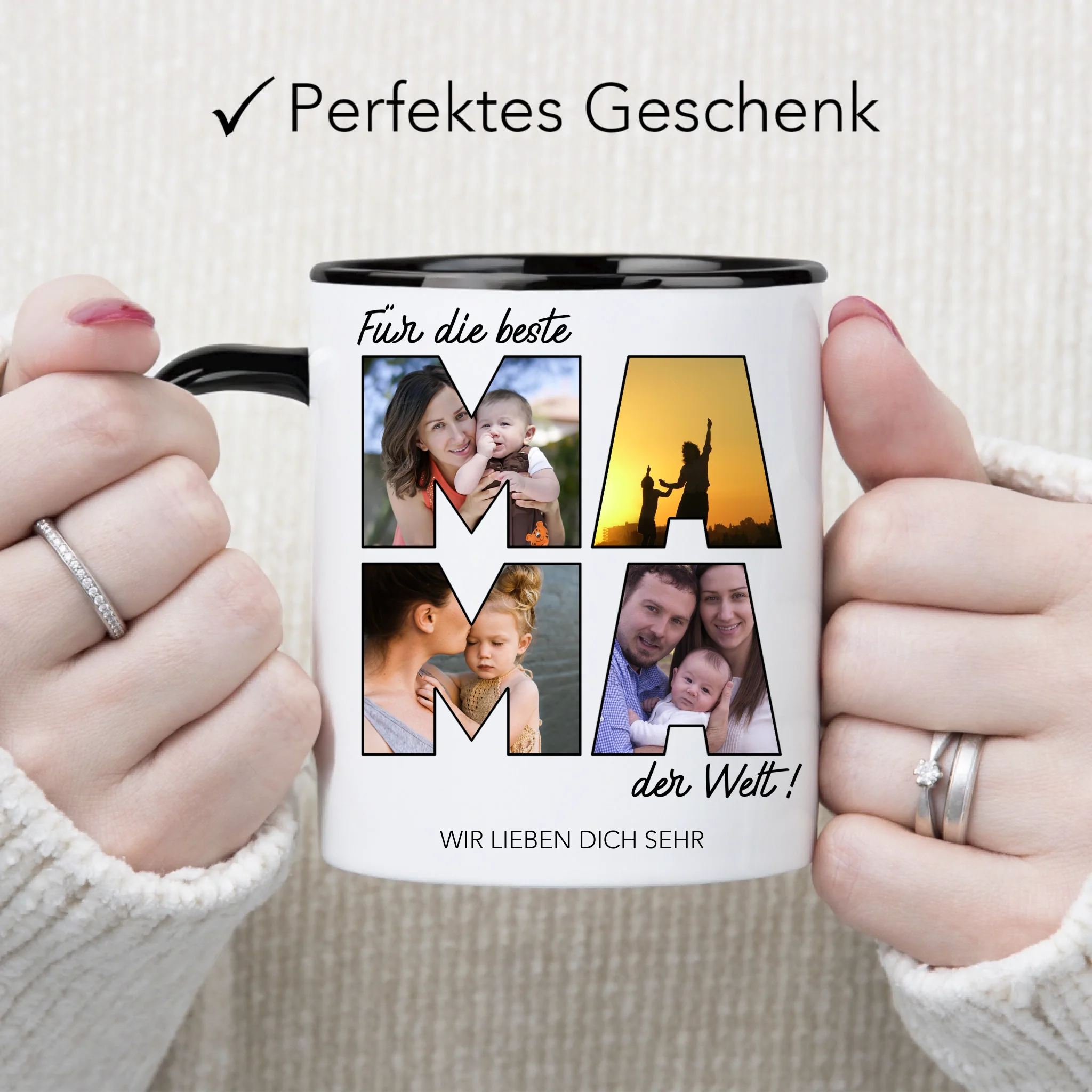 Tasse für Mama Personalisiert mit Foto Geschenk Geburtstag, Muttertagsgeschenk Fototasse mit eigenem Bild, Muttertagstasse Beste Mama