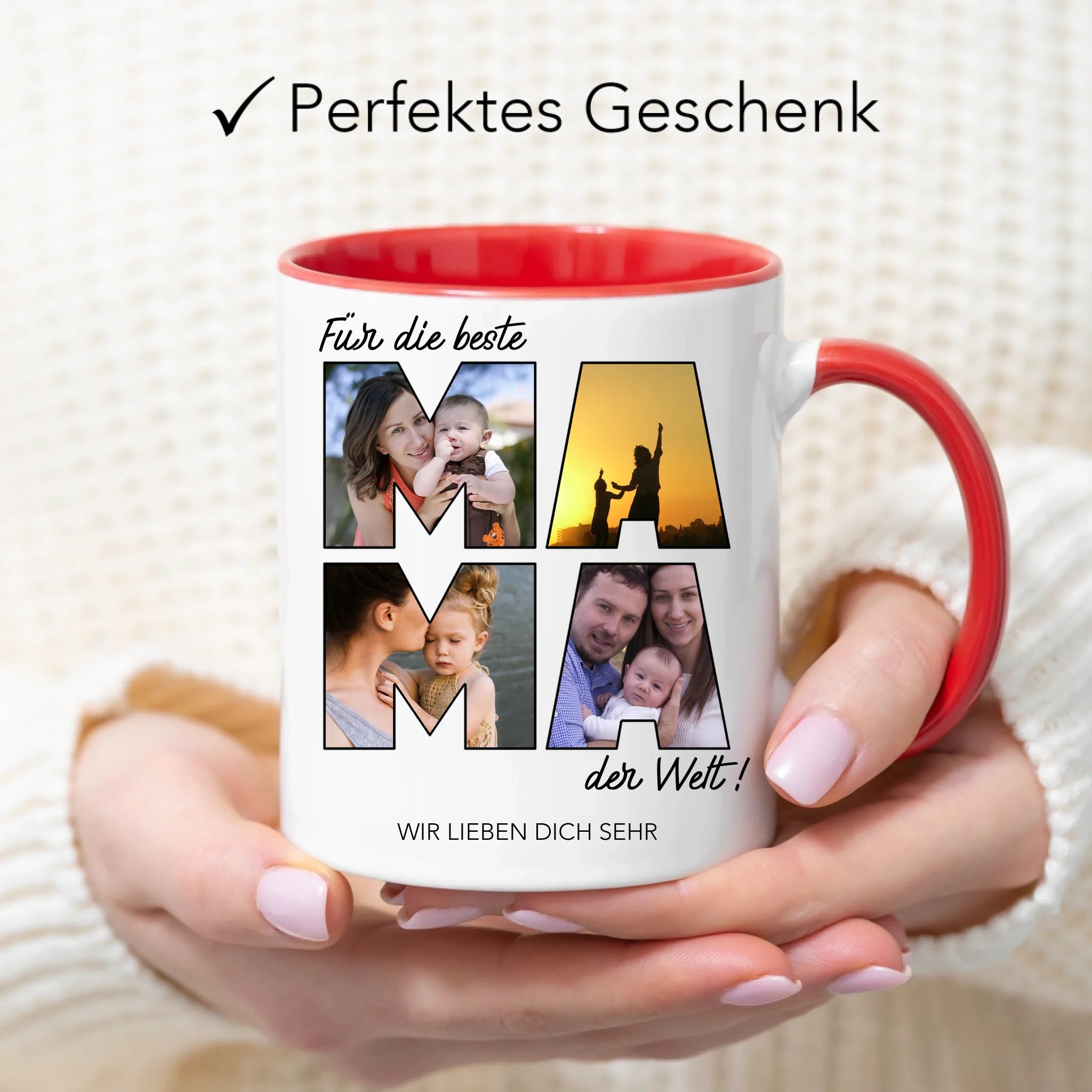 Tasse für Mama Personalisiert mit Foto Geschenk Geburtstag, Muttertagsgeschenk Fototasse mit eigenem Bild, Muttertagstasse Beste Mama