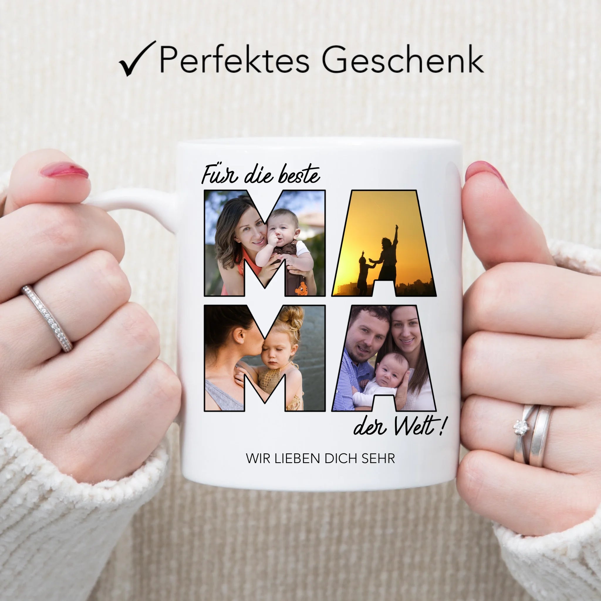 Tasse für Mama Personalisiert mit Foto Geschenk Geburtstag, Muttertagsgeschenk Fototasse mit eigenem Bild, Muttertagstasse Beste Mama