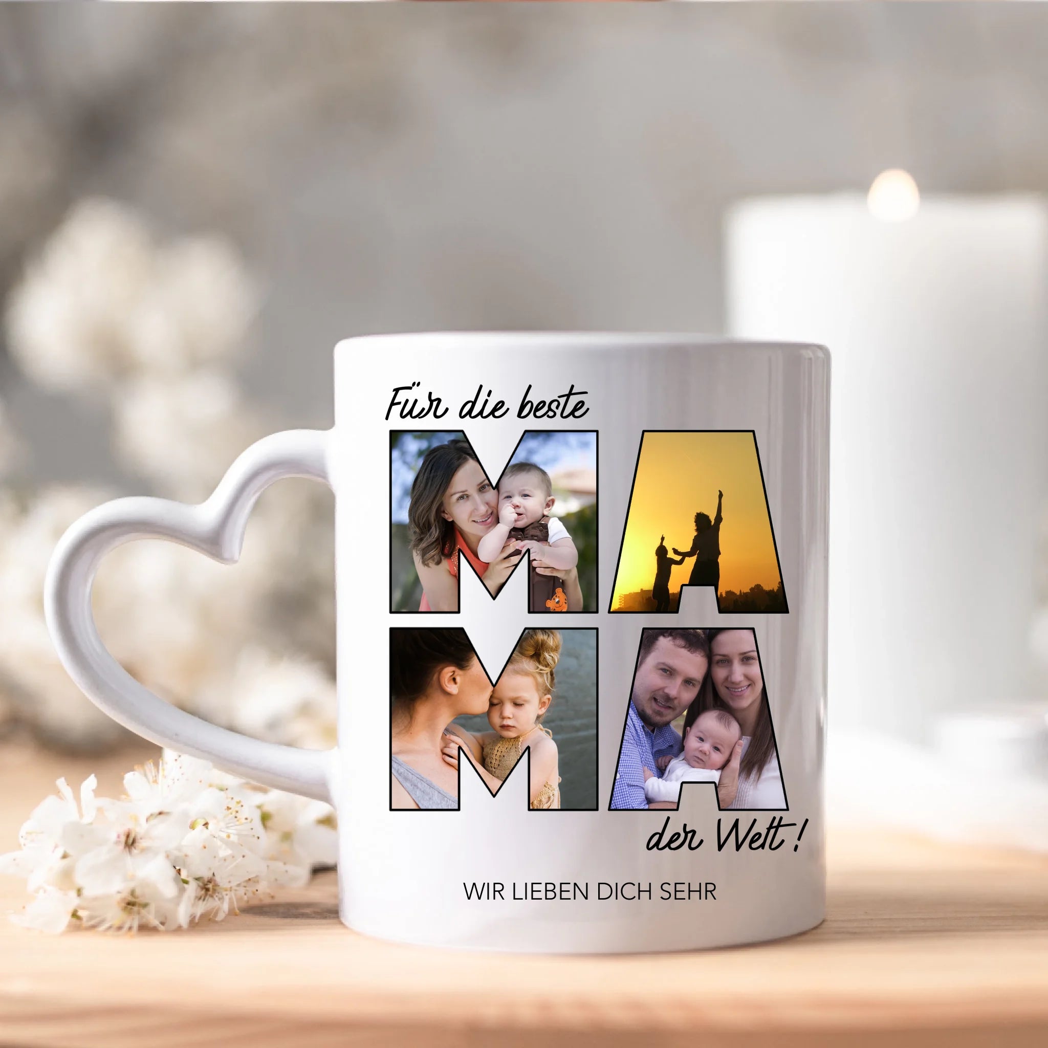 Tasse für Mama Personalisiert mit Foto Geschenk Geburtstag, Muttertagsgeschenk Fototasse mit eigenem Bild, Muttertagstasse Beste Mama