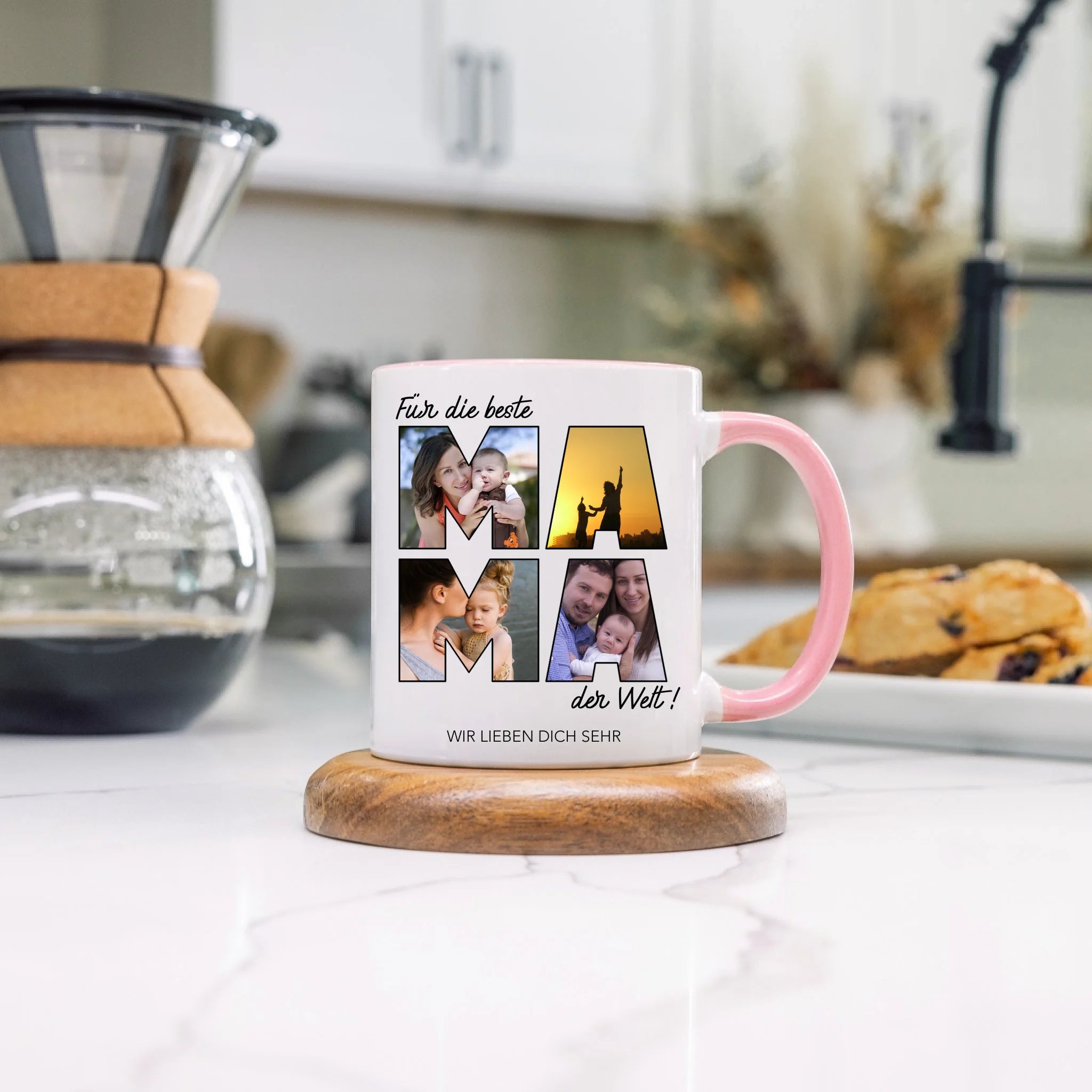 Tasse für Mama Personalisiert mit Foto Geschenk Geburtstag, Muttertagsgeschenk Fototasse mit eigenem Bild, Muttertagstasse Beste Mama
