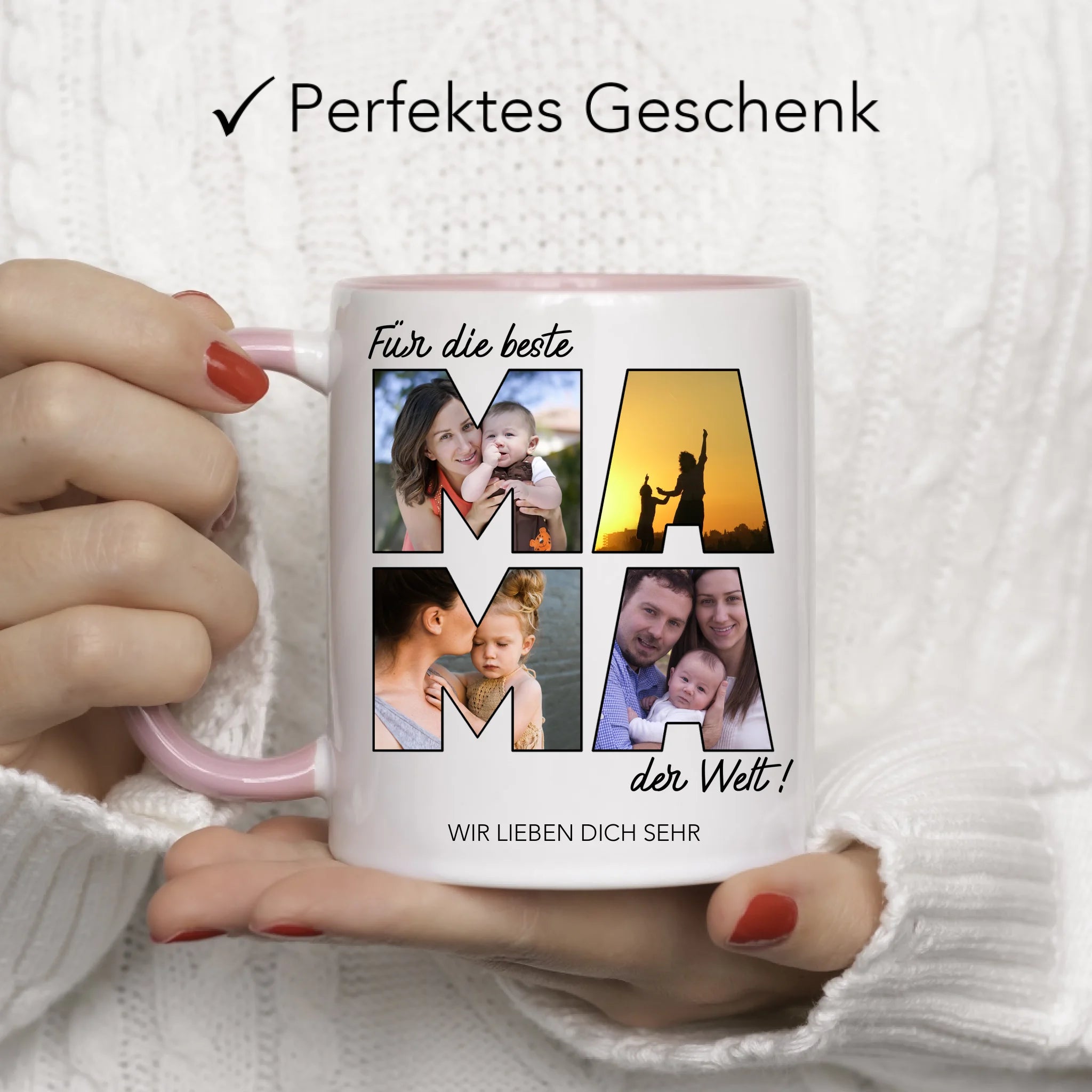 Tasse für Mama Personalisiert mit Foto Geschenk Geburtstag, Muttertagsgeschenk Fototasse mit eigenem Bild, Muttertagstasse Beste Mama