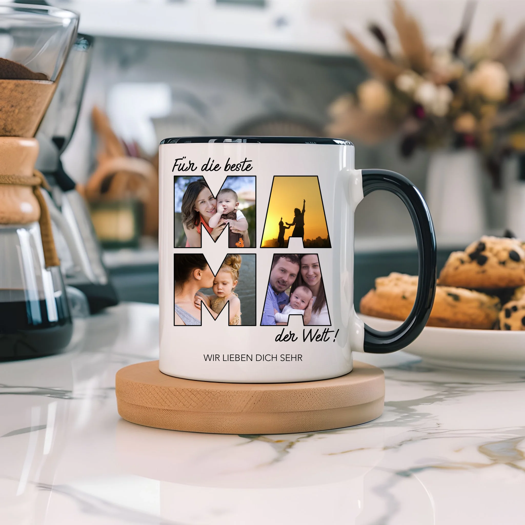 Tasse für Mama Personalisiert mit Foto Geschenk Geburtstag, Muttertagsgeschenk Fototasse mit eigenem Bild, Muttertagstasse Beste Mama