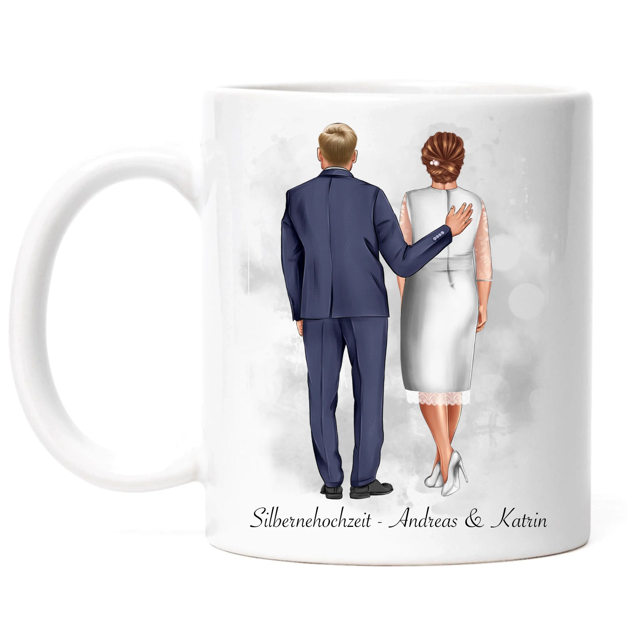 Tasse Personalisiert Goldene Hochzeit Silberne Hochzeit Silberhochzeit Jubiläum Jahrestag Pärchen Geschenk Ehe Hochzeitstag