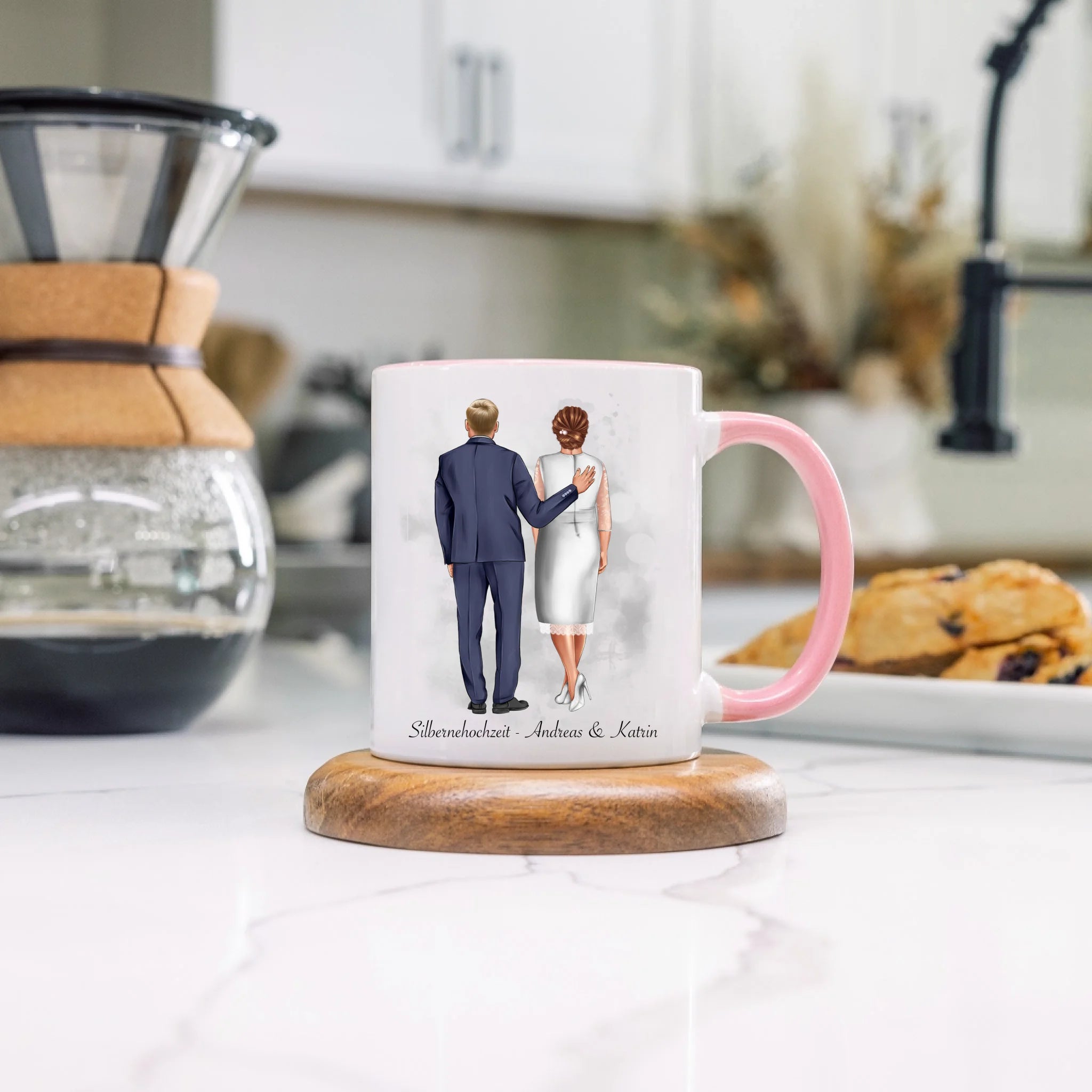Tasse Personalisiert Goldene Hochzeit Silberne Hochzeit Silberhochzeit Jubiläum Jahrestag Pärchen Geschenk Ehe Hochzeitstag