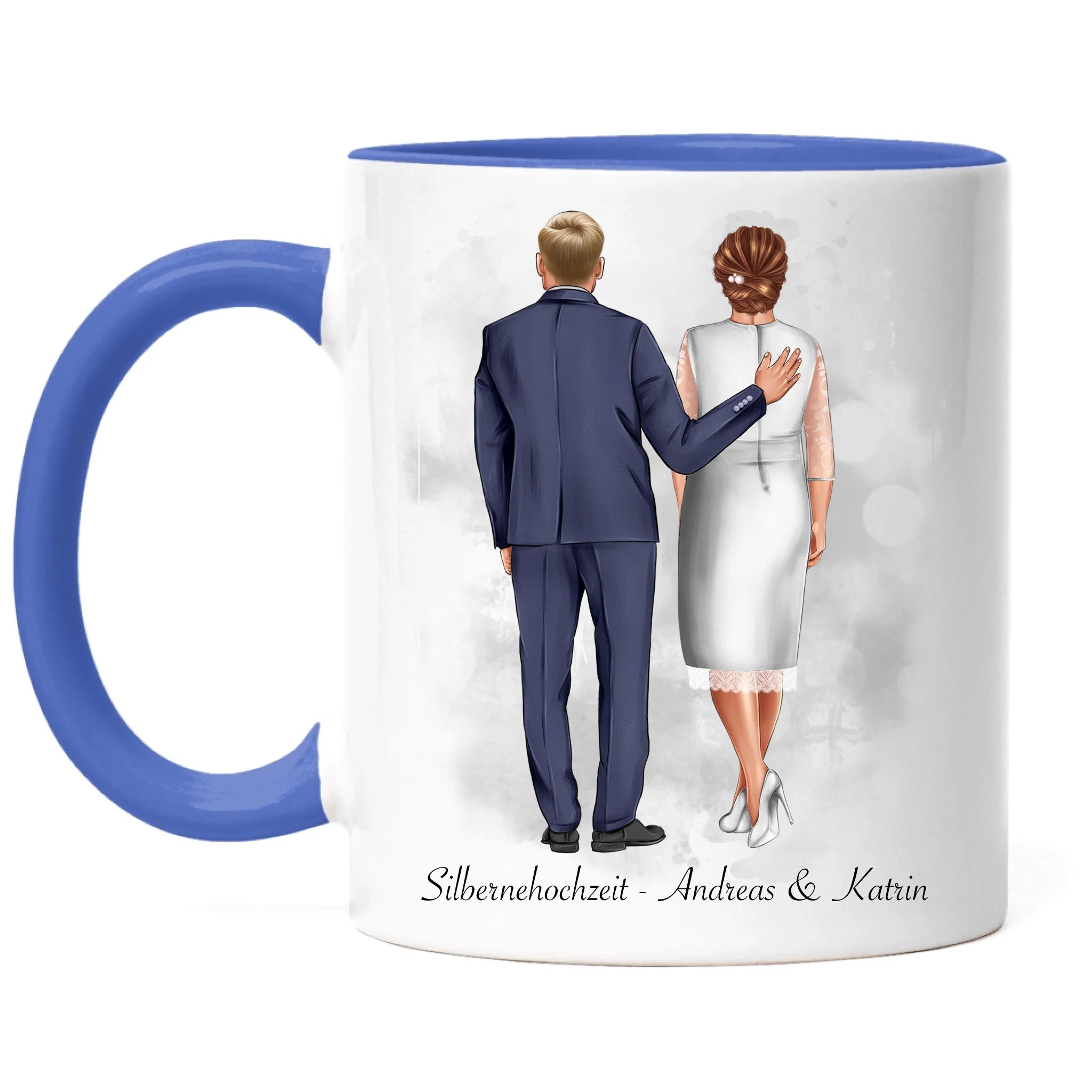 Tasse Personalisiert Goldene Hochzeit Silberne Hochzeit Silberhochzeit Jubiläum Jahrestag Pärchen Geschenk Ehe Hochzeitstag