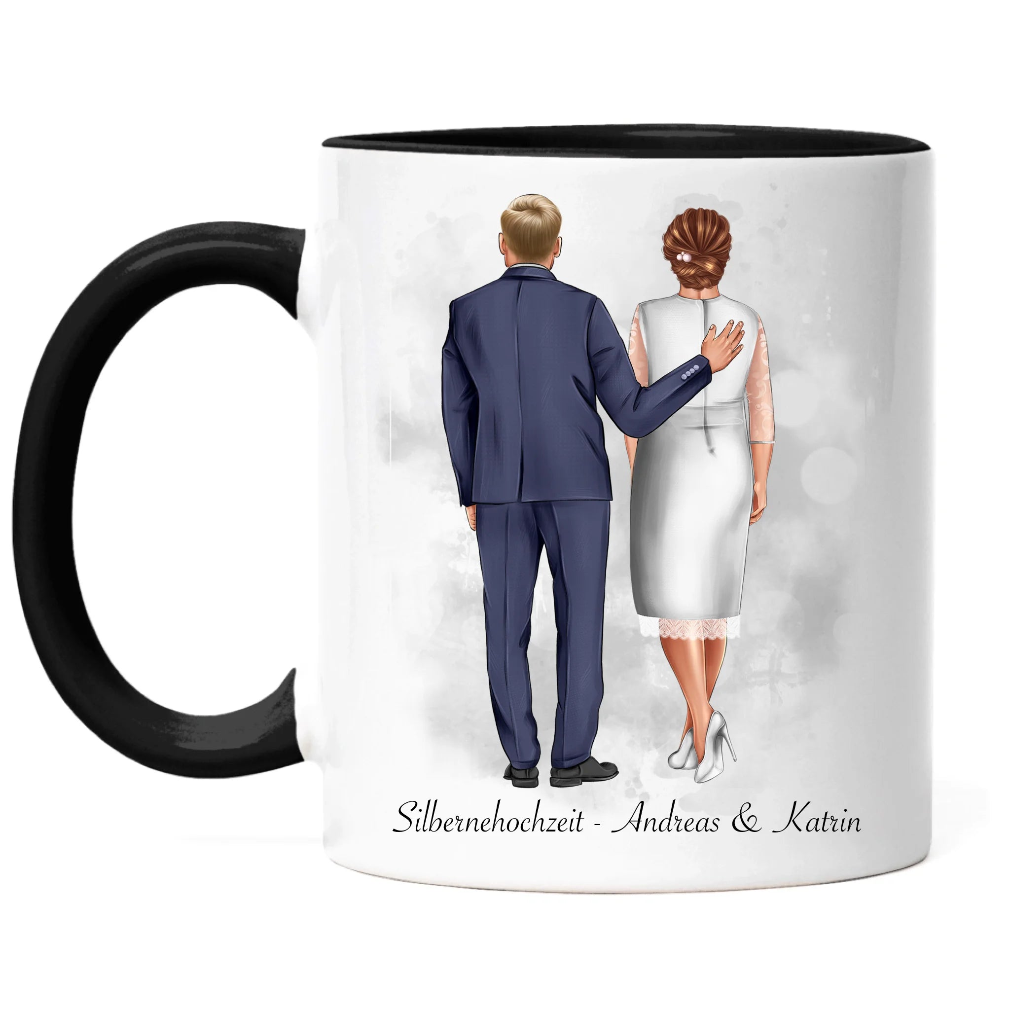 Tasse Personalisiert Goldene Hochzeit Silberne Hochzeit Silberhochzeit Jubiläum Jahrestag Pärchen Geschenk Ehe Hochzeitstag