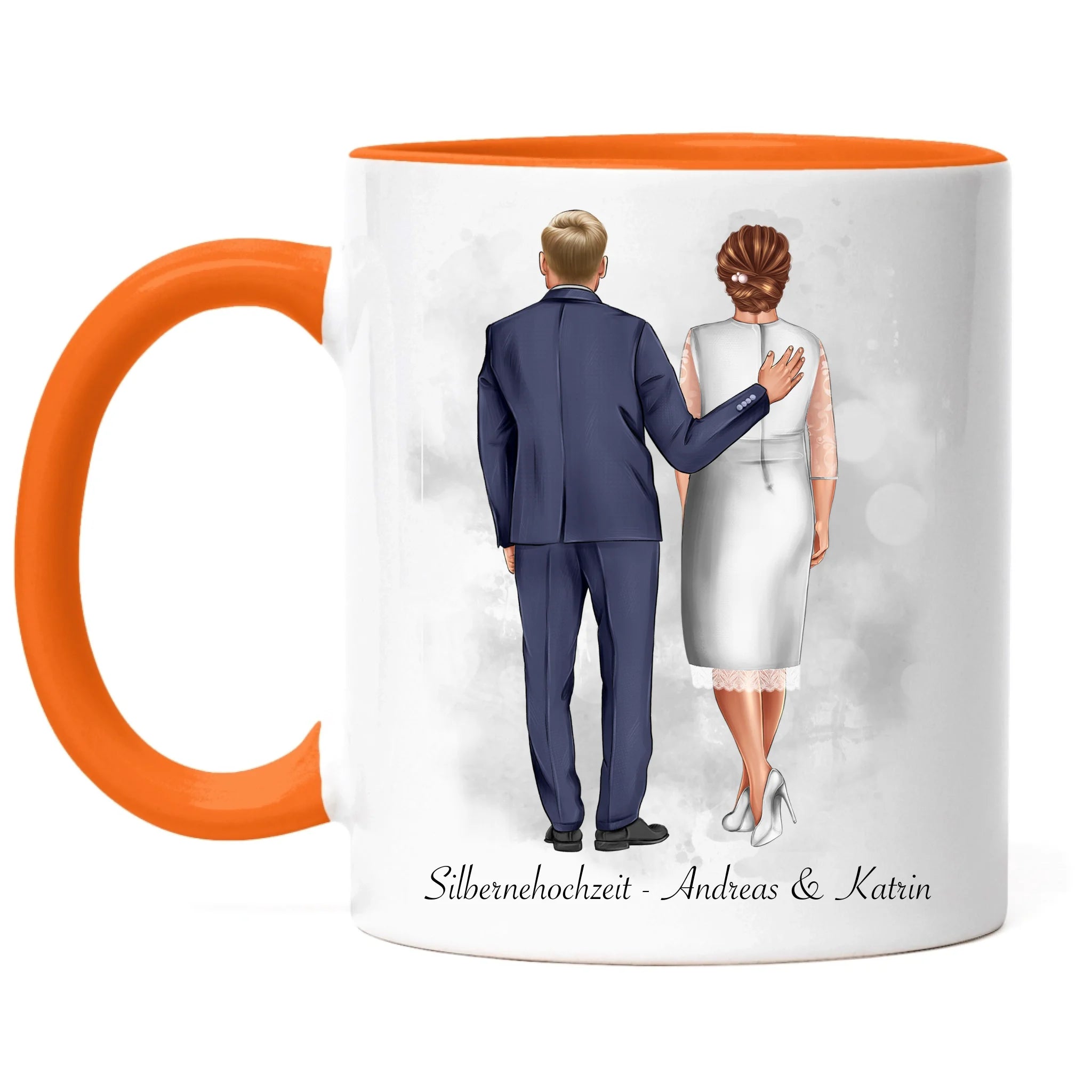 Tasse Personalisiert Goldene Hochzeit Silberne Hochzeit Silberhochzeit Jubiläum Jahrestag Pärchen Geschenk Ehe Hochzeitstag
