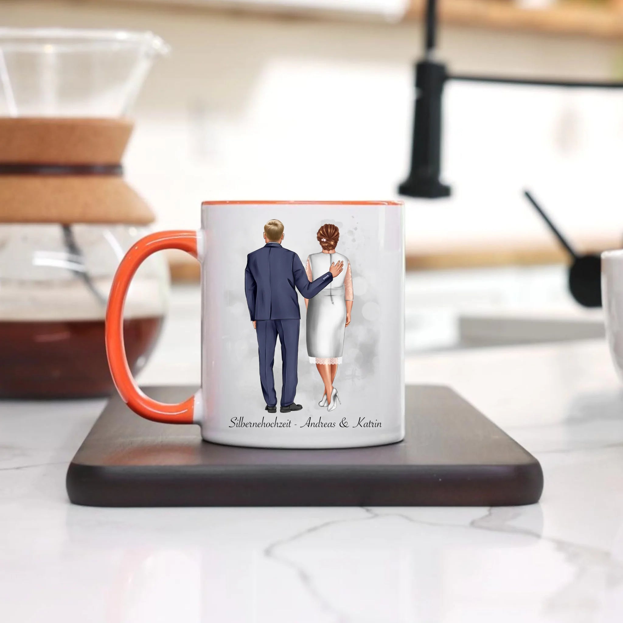 Tasse Personalisiert Goldene Hochzeit Silberne Hochzeit Silberhochzeit Jubiläum Jahrestag Pärchen Geschenk Ehe Hochzeitstag