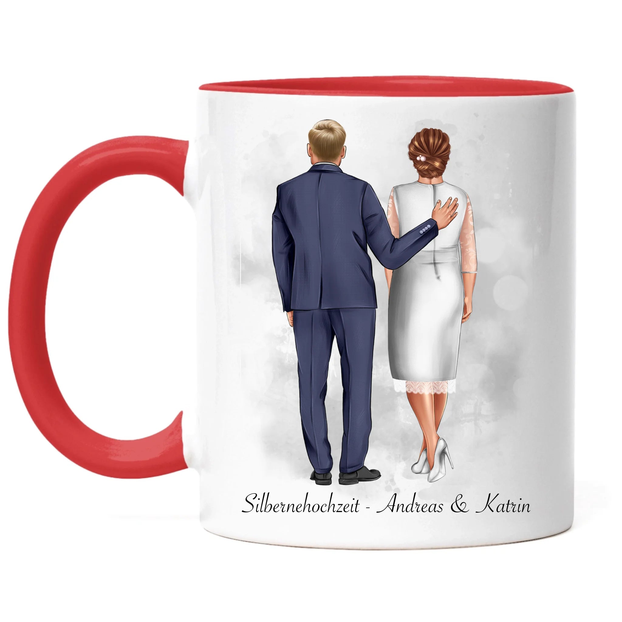 Tasse Personalisiert Goldene Hochzeit Silberne Hochzeit Silberhochzeit Jubiläum Jahrestag Pärchen Geschenk Ehe Hochzeitstag