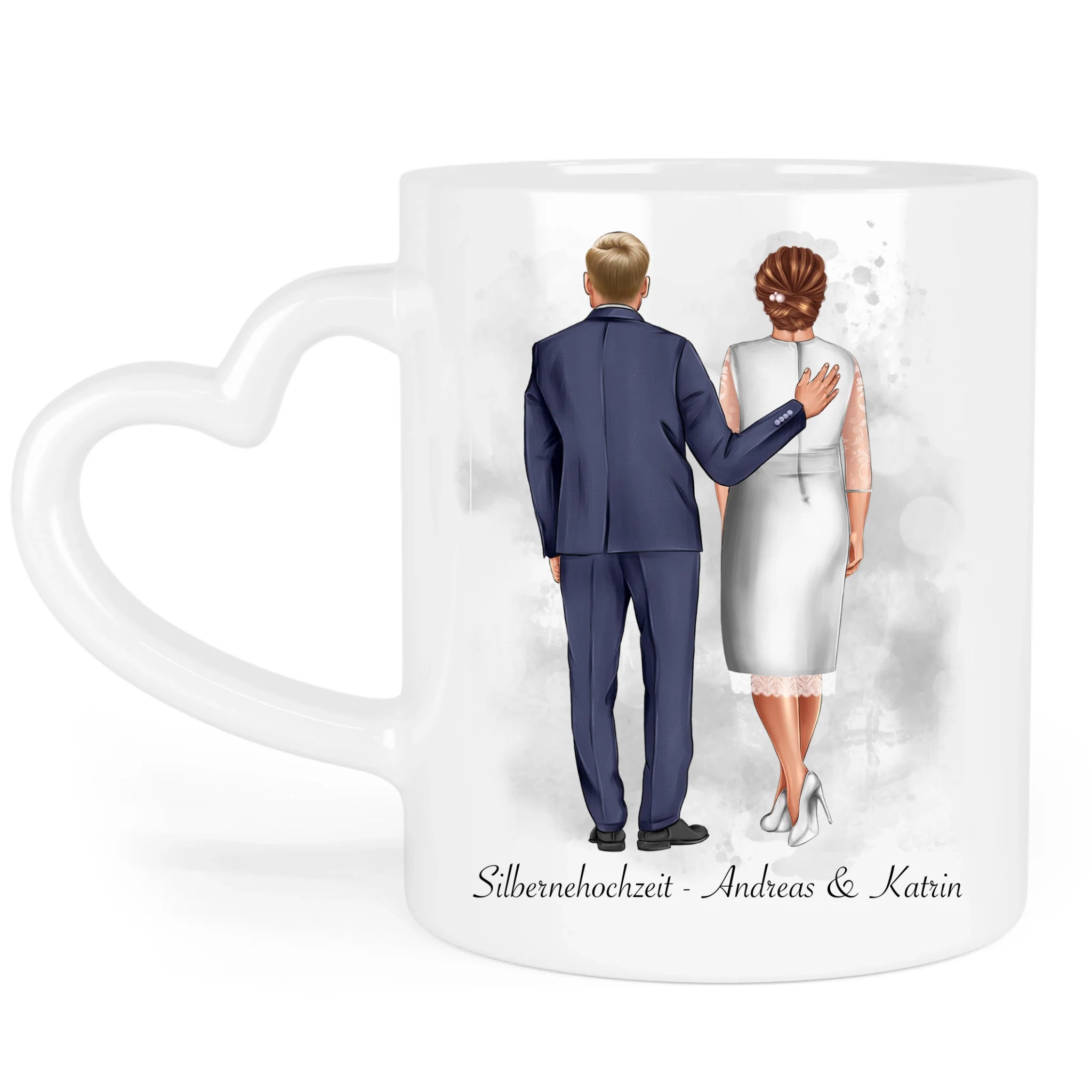 Tasse Personalisiert Goldene Hochzeit Silberne Hochzeit Silberhochzeit Jubiläum Jahrestag Pärchen Geschenk Ehe Hochzeitstag