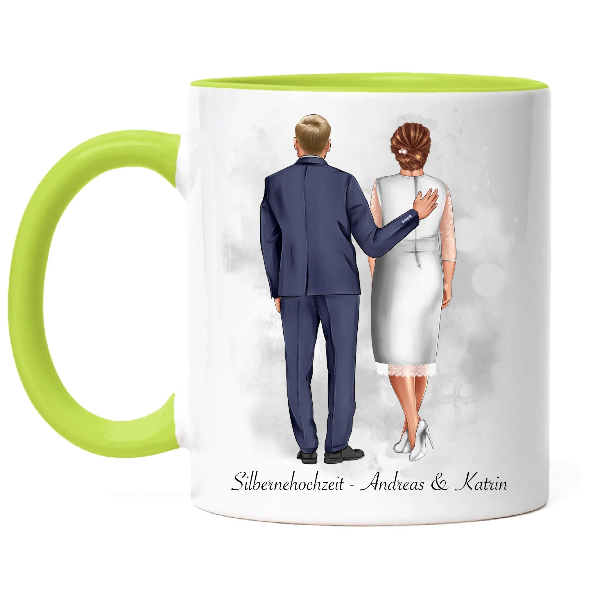 Tasse Personalisiert Goldene Hochzeit Silberne Hochzeit Silberhochzeit Jubiläum Jahrestag Pärchen Geschenk Ehe Hochzeitstag