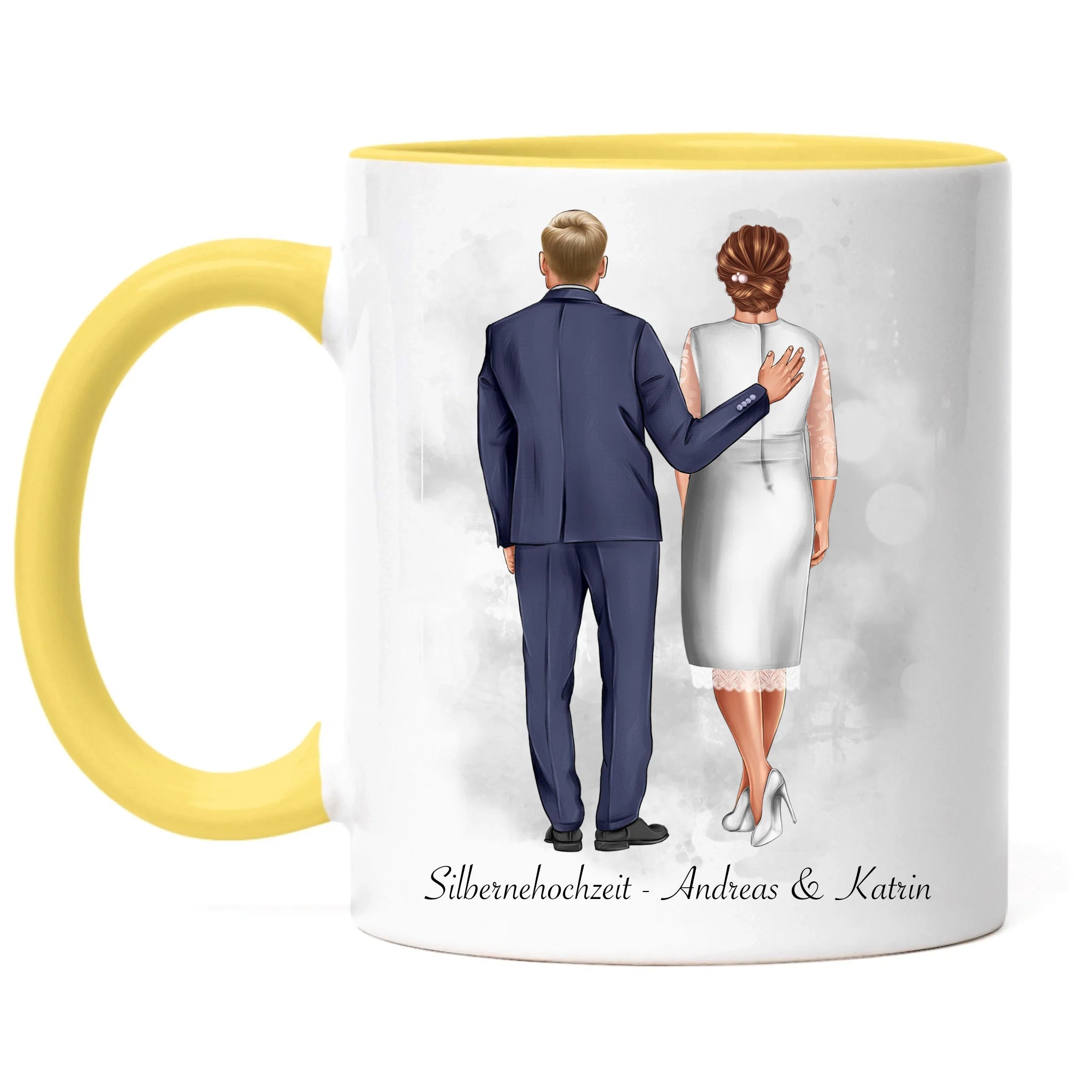 Tasse Personalisiert Goldene Hochzeit Silberne Hochzeit Silberhochzeit Jubiläum Jahrestag Pärchen Geschenk Ehe Hochzeitstag