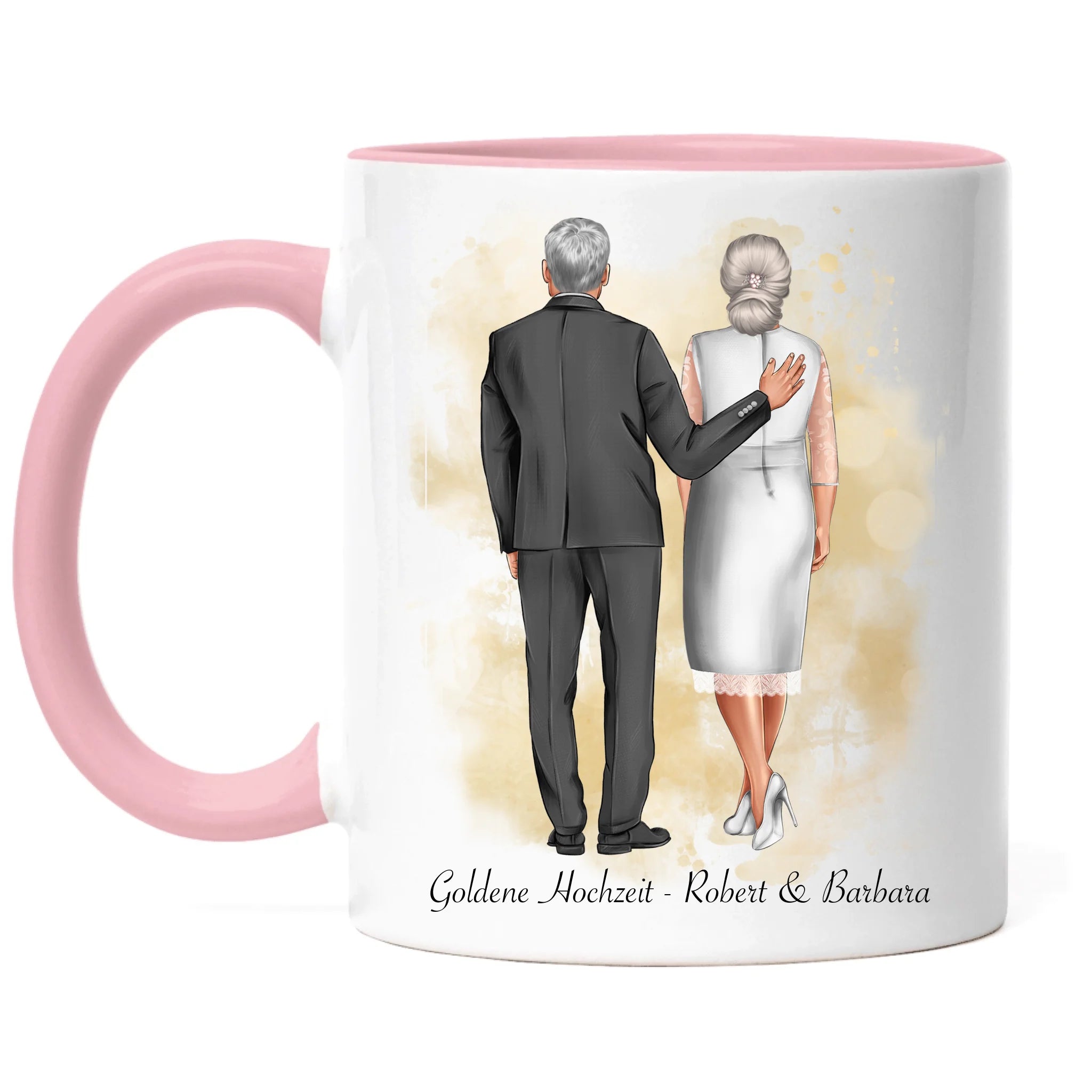 Tasse Personalisiert Goldene Hochzeit Silberne Hochzeit Silberhochzeit Jubiläum Jahrestag Geschenk Hochzeitstag Ehe Pärchen