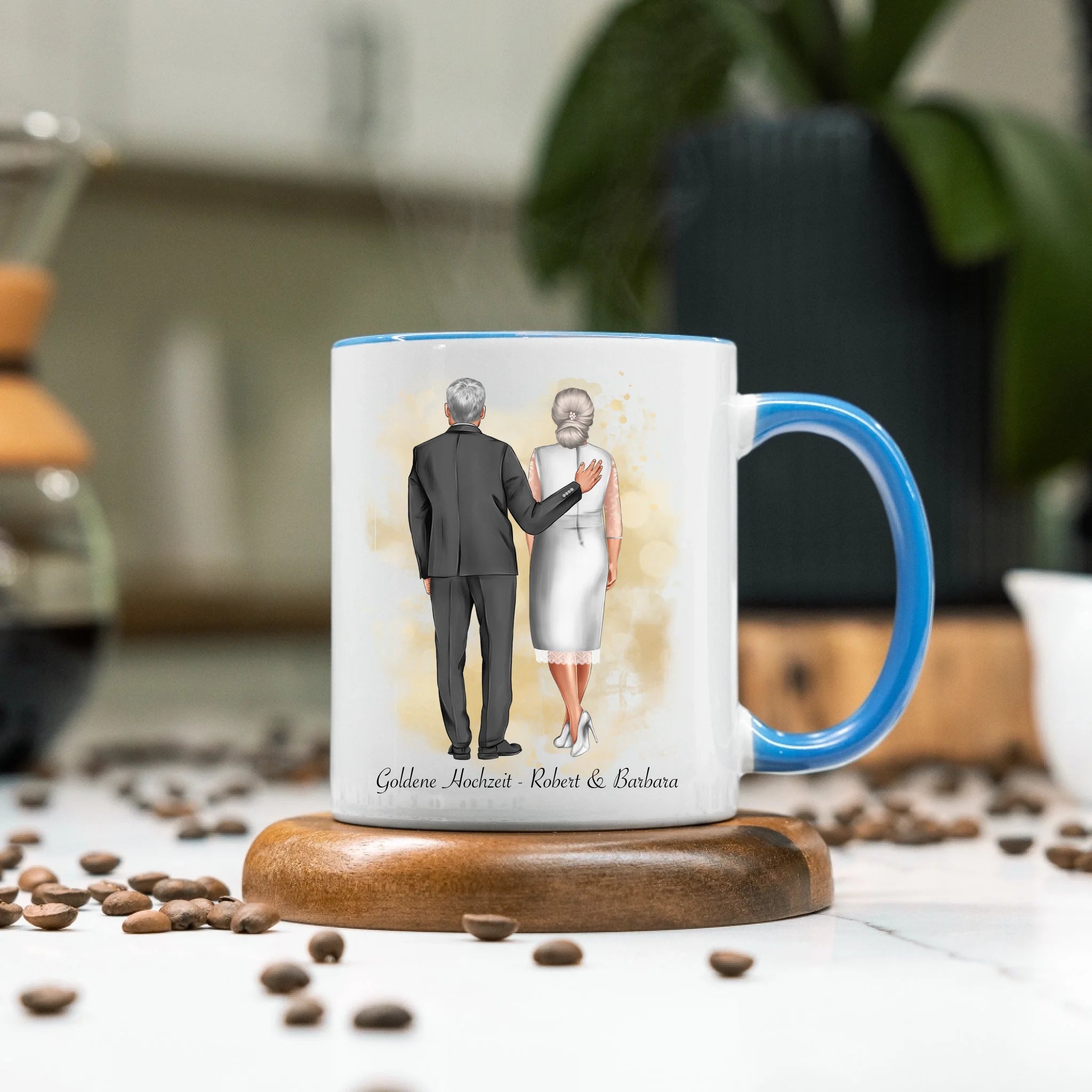 Tasse Personalisiert Goldene Hochzeit Silberne Hochzeit Silberhochzeit Jubiläum Jahrestag Geschenk Hochzeitstag Ehe Pärchen