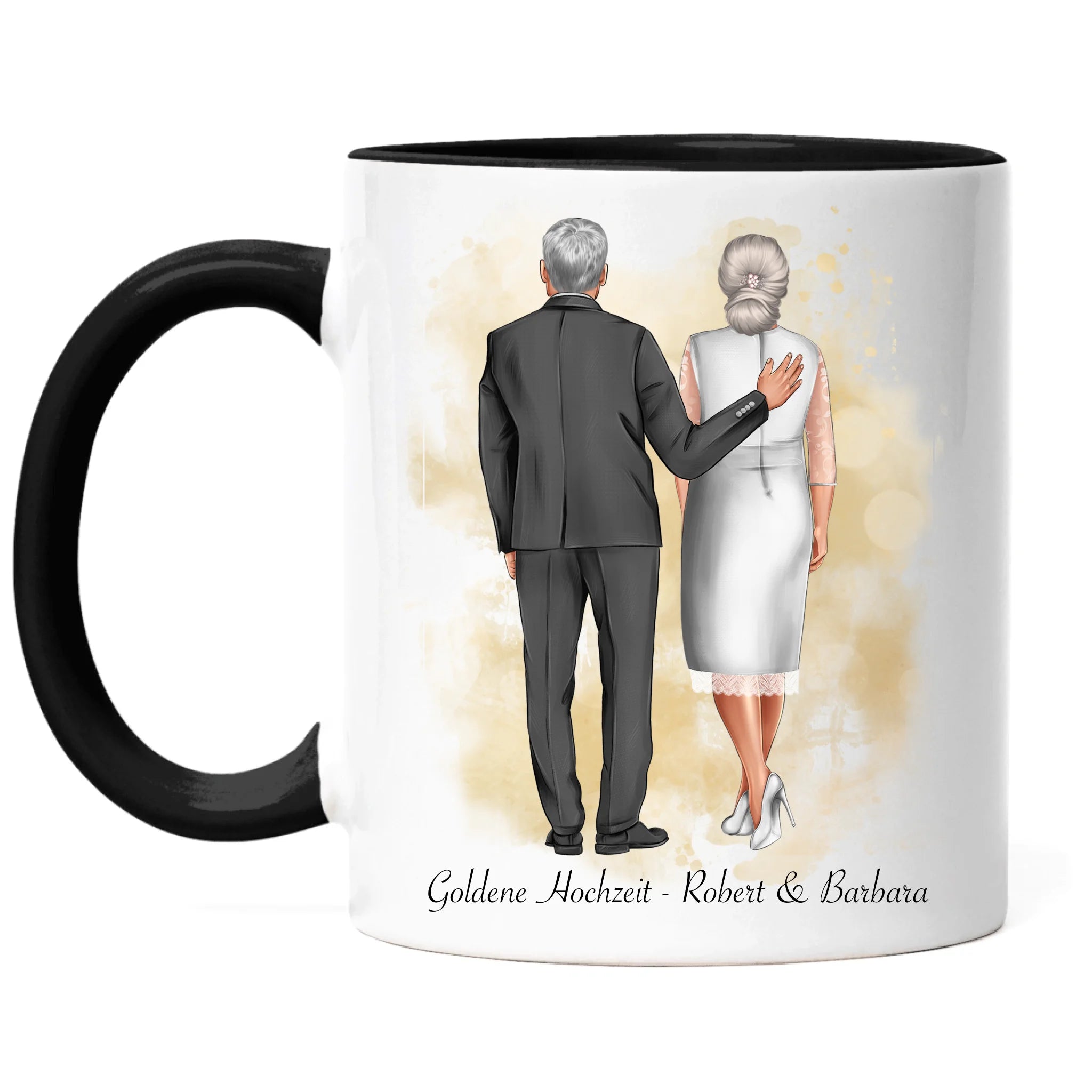Tasse Personalisiert Goldene Hochzeit Silberne Hochzeit Silberhochzeit Jubiläum Jahrestag Geschenk Hochzeitstag Ehe Pärchen