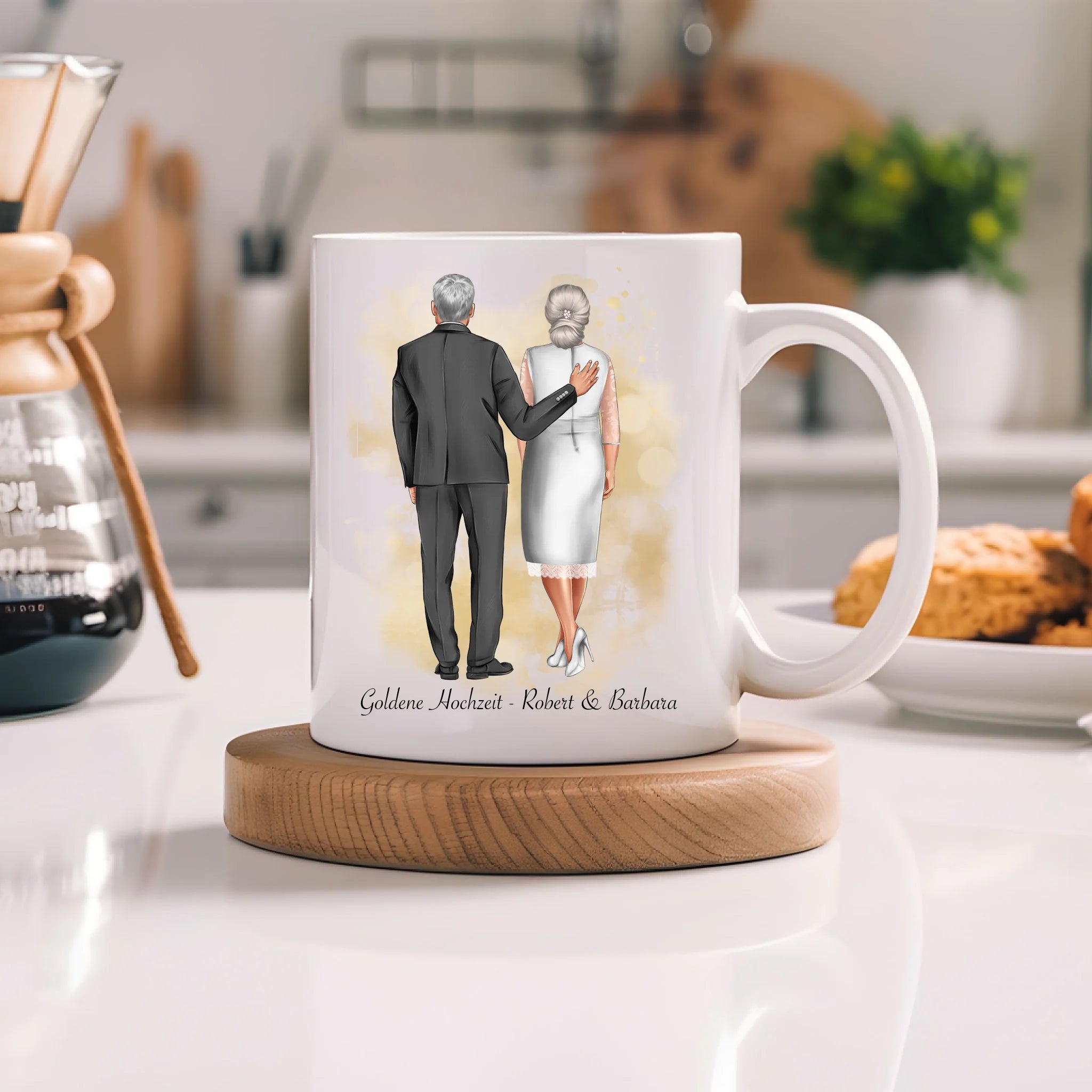 Tasse Personalisiert Goldene Hochzeit Silberne Hochzeit Silberhochzeit Jubiläum Jahrestag Geschenk Hochzeitstag Ehe Pärchen