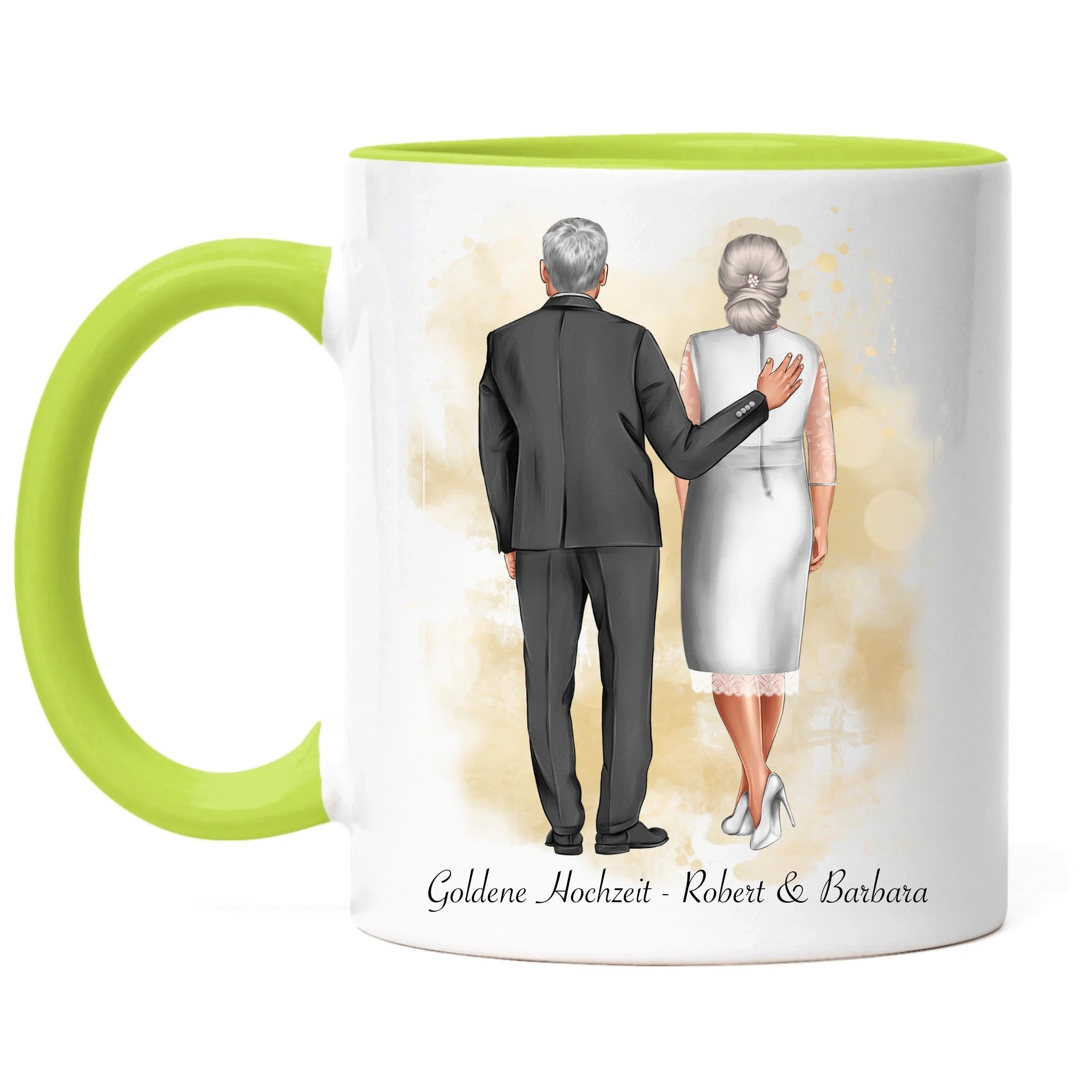 Tasse Personalisiert Goldene Hochzeit Silberne Hochzeit Silberhochzeit Jubiläum Jahrestag Geschenk Hochzeitstag Ehe Pärchen