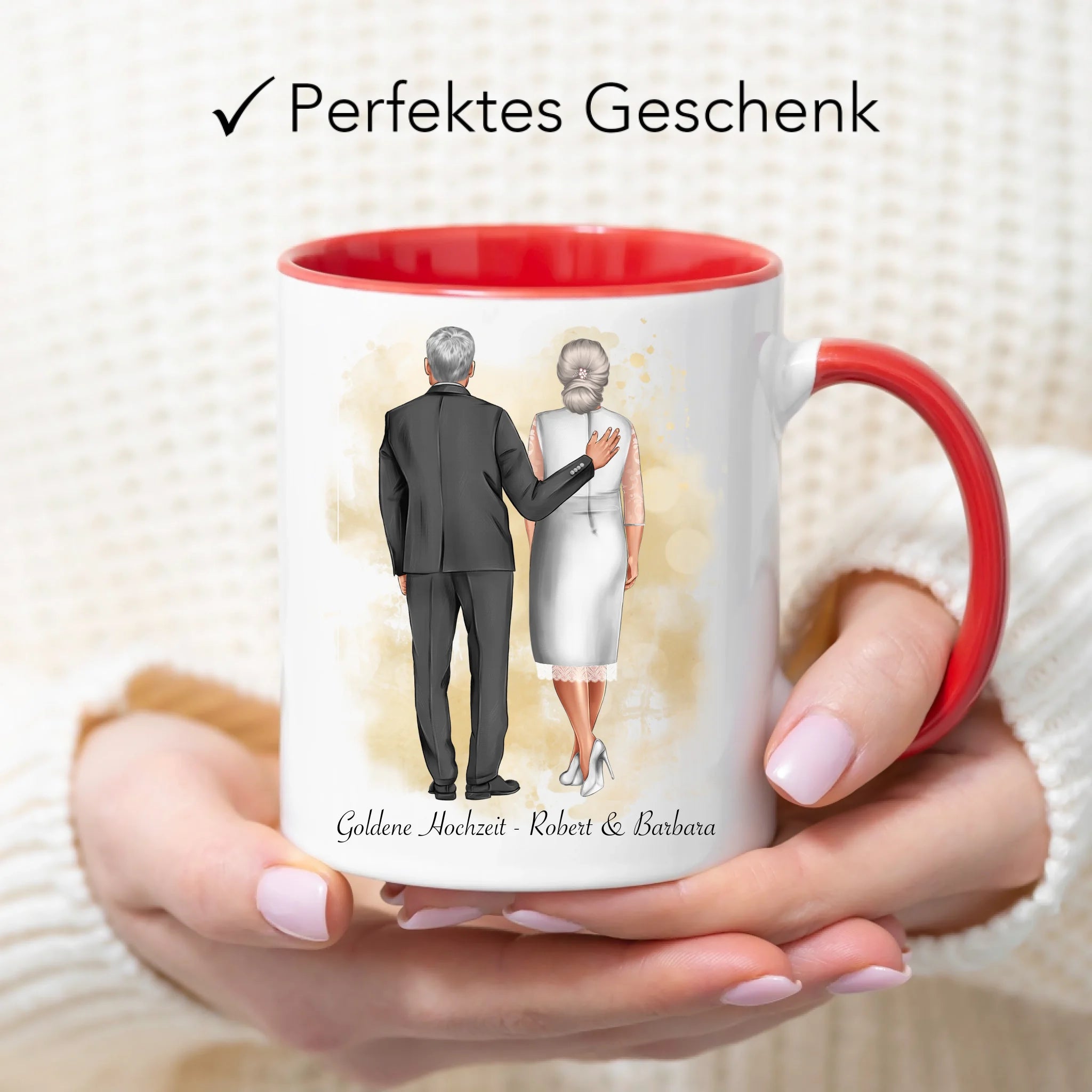 Tasse Personalisiert Goldene Hochzeit Silberne Hochzeit Silberhochzeit Jubiläum Jahrestag Geschenk Hochzeitstag Ehe Pärchen