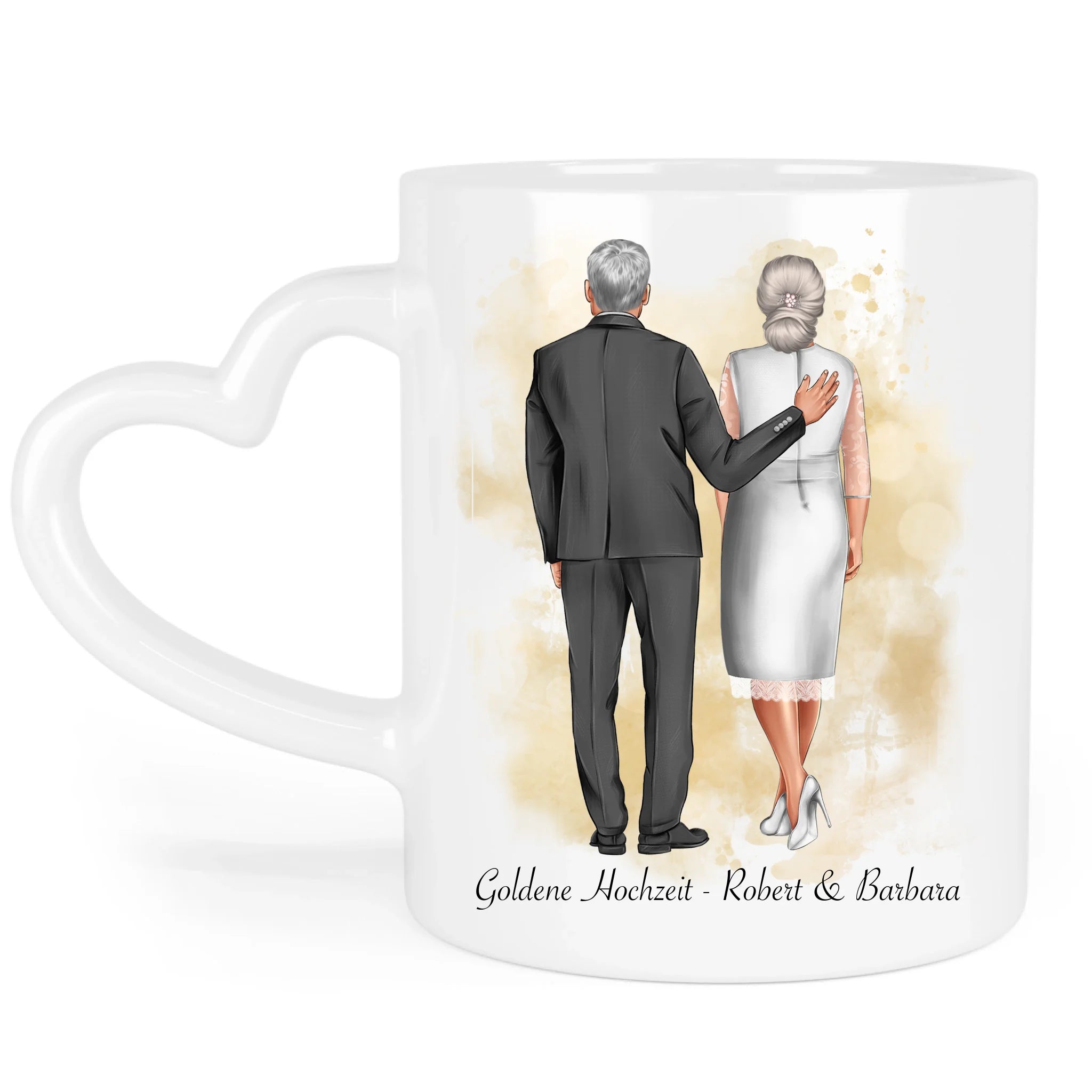 Tasse Personalisiert Goldene Hochzeit Silberne Hochzeit Silberhochzeit Jubiläum Jahrestag Geschenk Hochzeitstag Ehe Pärchen