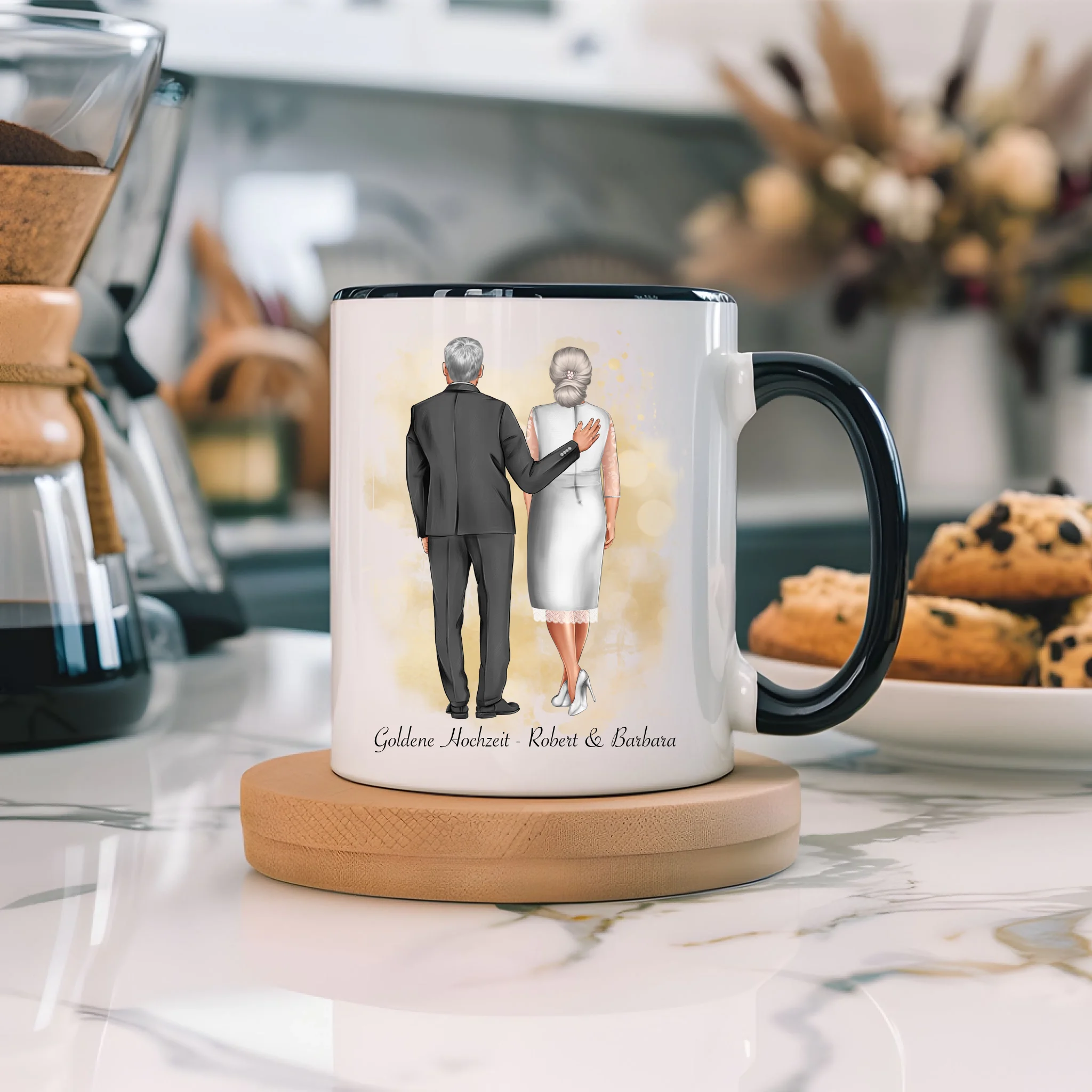 Tasse Personalisiert Goldene Hochzeit Silberne Hochzeit Silberhochzeit Jubiläum Jahrestag Geschenk Hochzeitstag Ehe Pärchen