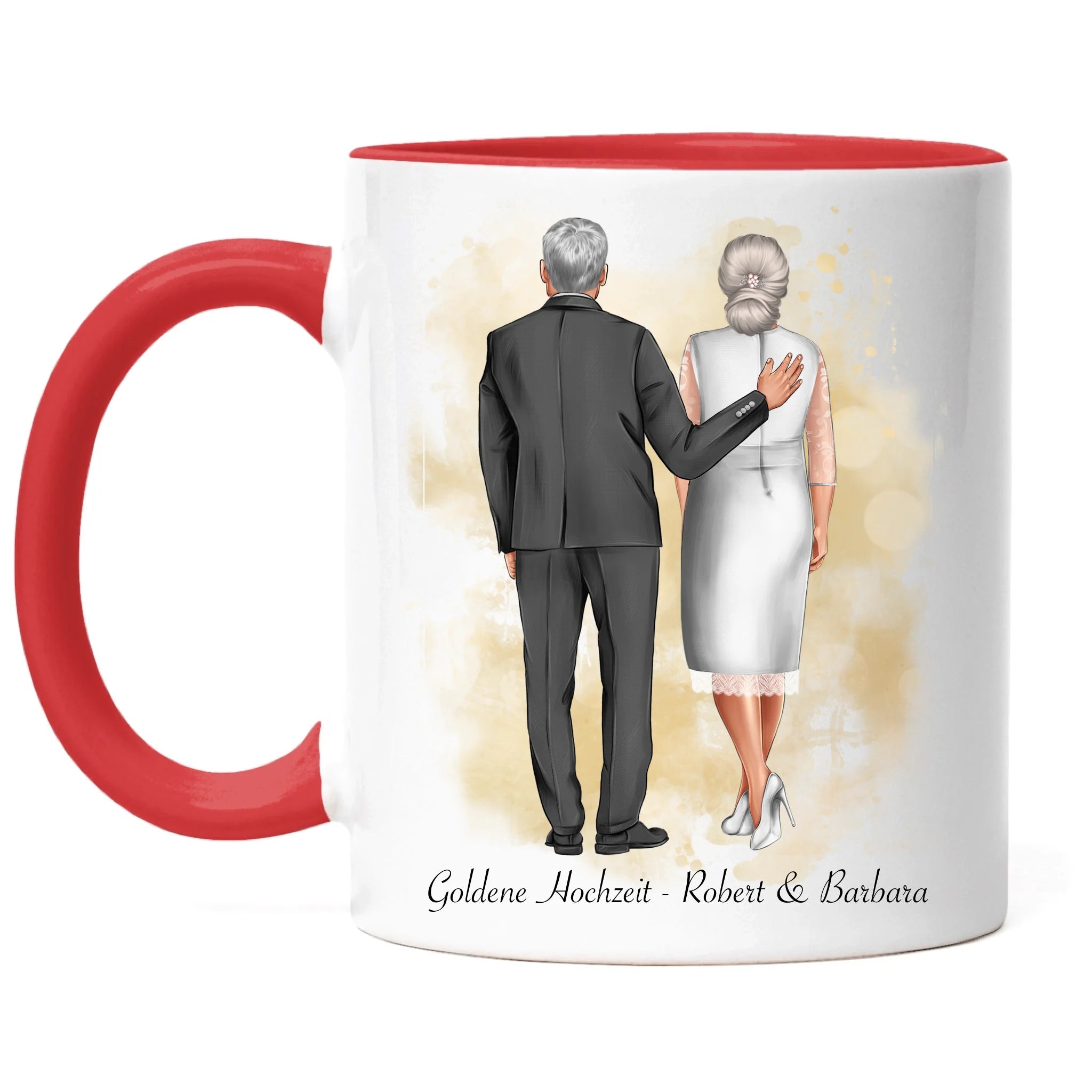 Tasse Personalisiert Goldene Hochzeit Silberne Hochzeit Silberhochzeit Jubiläum Jahrestag Geschenk Hochzeitstag Ehe Pärchen