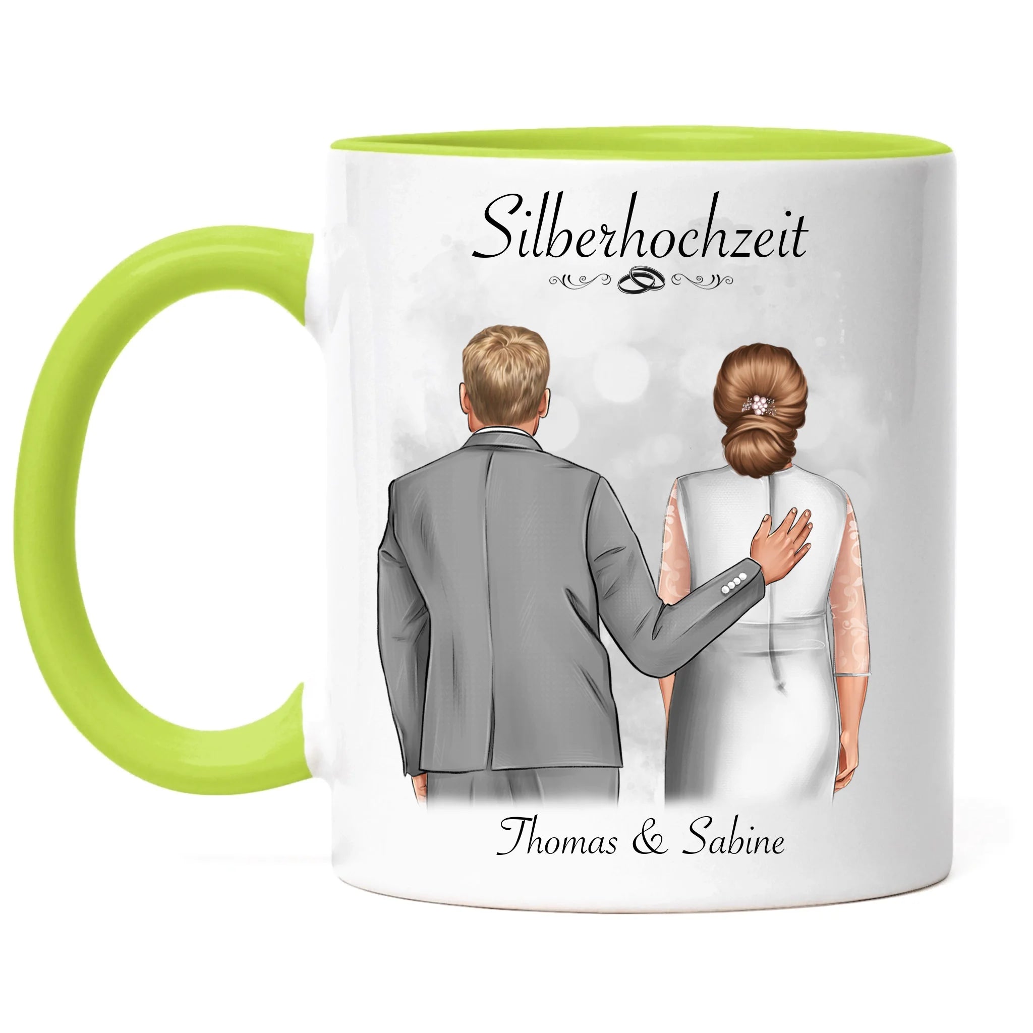 Tasse Silberhochzeit Personalisiert Silberne Hochzeit Bild Geschenk Hochzeitstag 25. Hochzeitstag Jubiläum für Paare