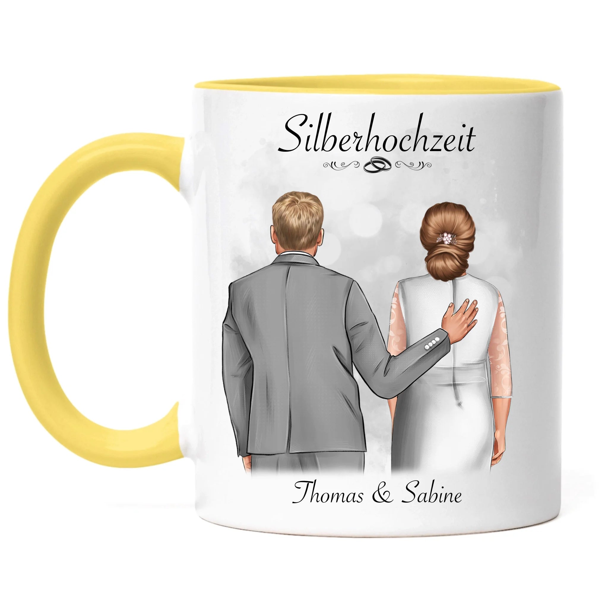 Tasse Silberhochzeit Personalisiert Silberne Hochzeit Bild Geschenk Hochzeitstag 25. Hochzeitstag Jubiläum für Paare