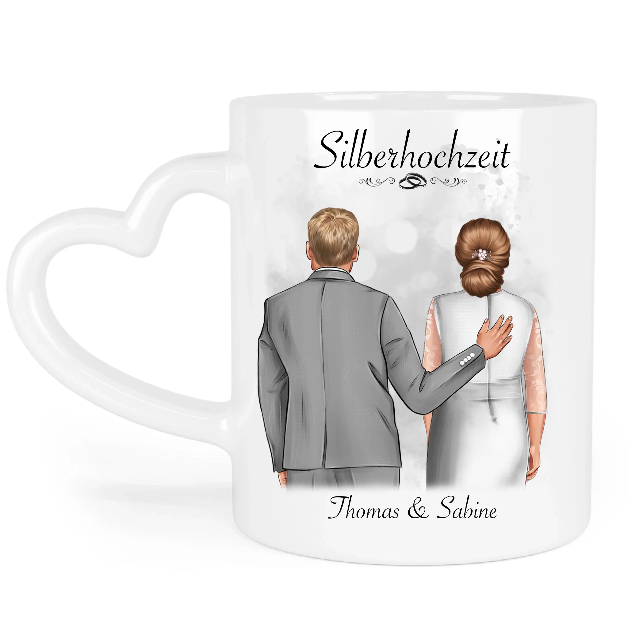 Tasse Silberhochzeit Personalisiert Silberne Hochzeit Bild Geschenk Hochzeitstag 25. Hochzeitstag Jubiläum für Paare