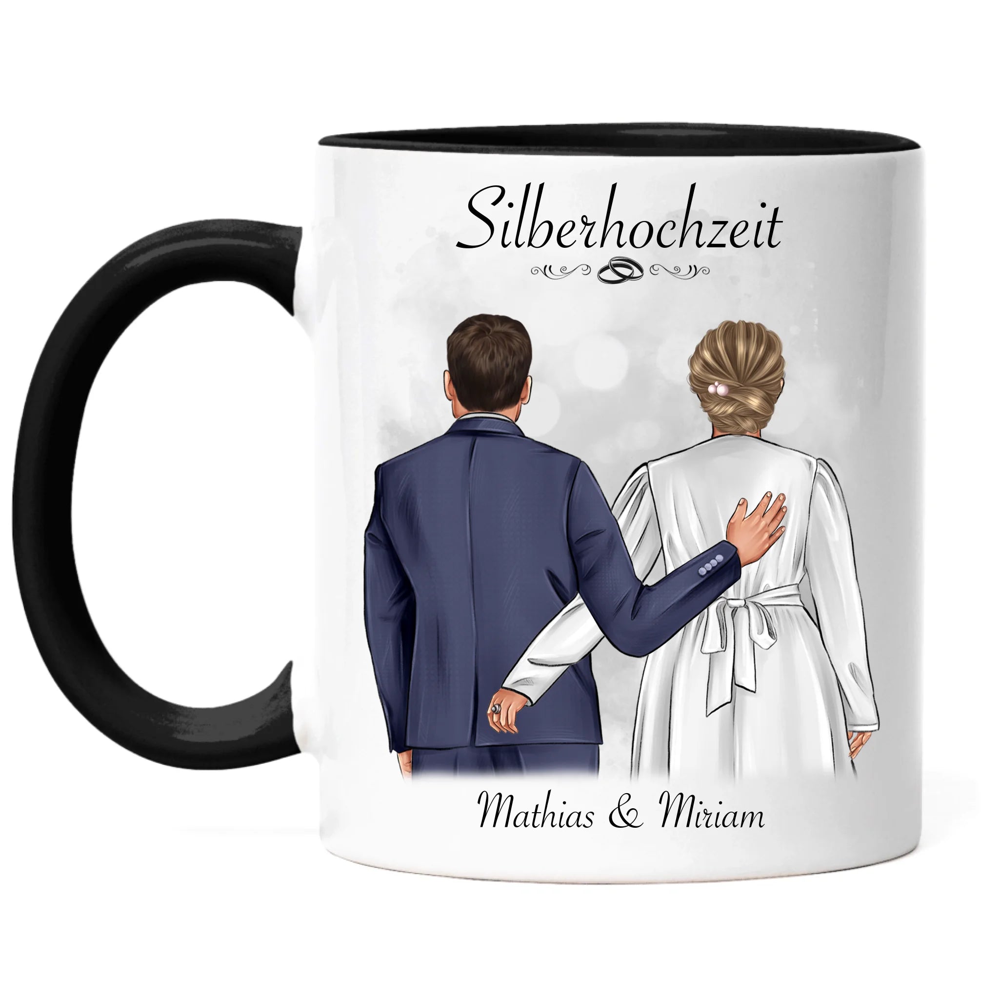 Tasse Silberhochzeit Personalisiert Silberne Hochzeit Bild Hochzeitstag Geschenk 25. Hochzeitstag Jubiläum für Paare