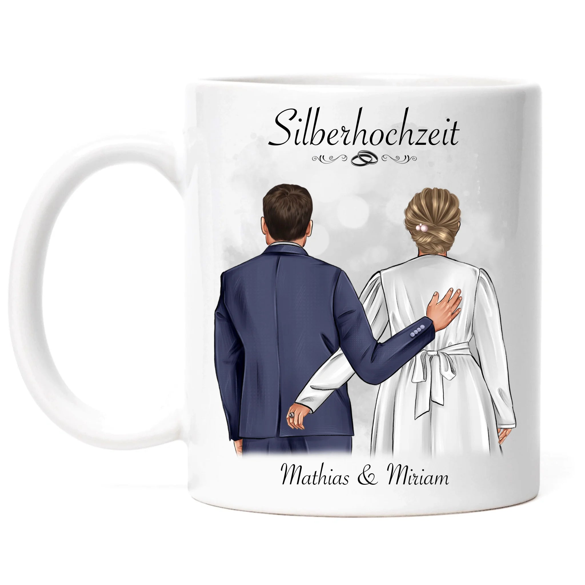 Tasse Silberhochzeit Personalisiert Silberne Hochzeit Bild Hochzeitstag Geschenk 25. Hochzeitstag Jubiläum für Paare