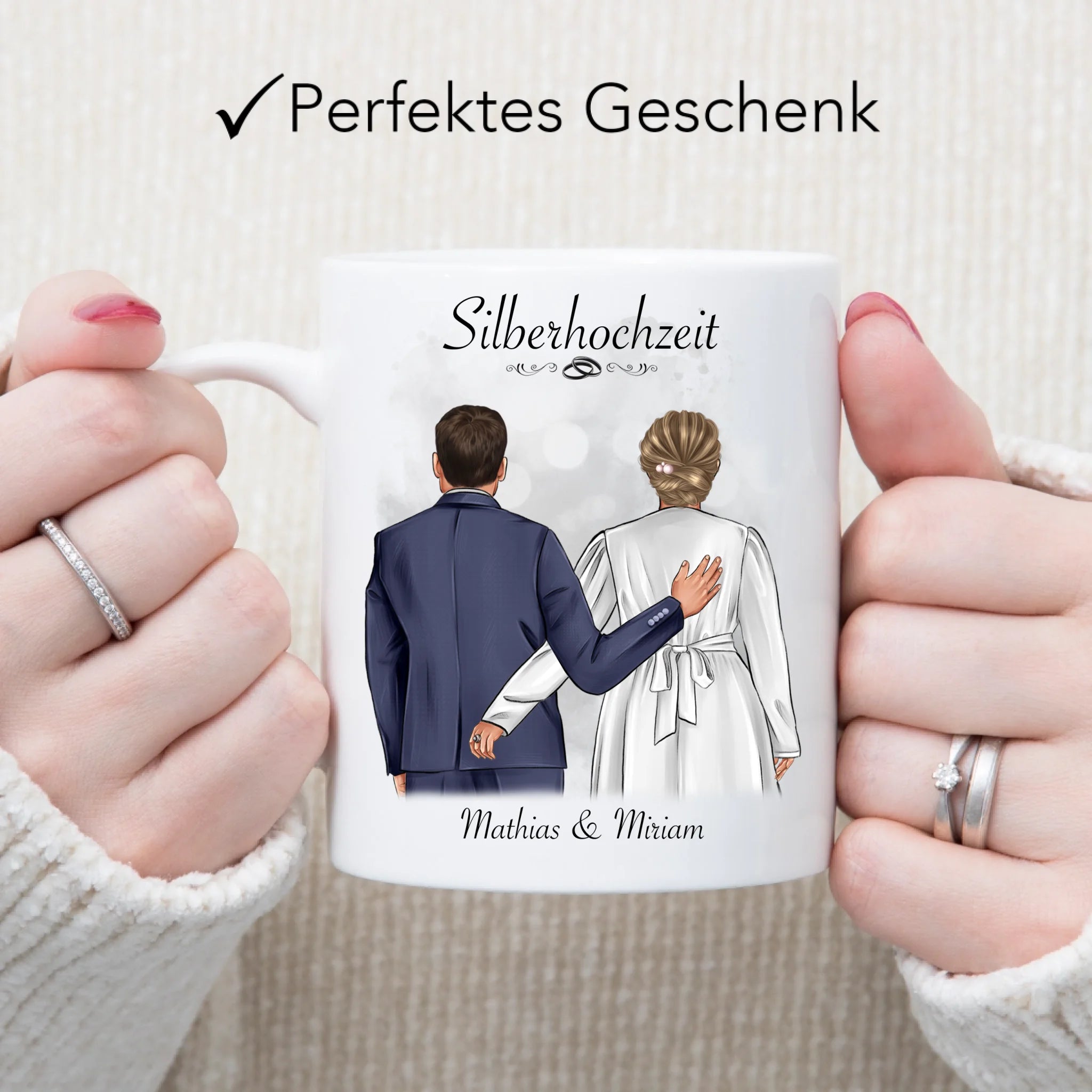Tasse Silberhochzeit Personalisiert Silberne Hochzeit Bild Hochzeitstag Geschenk 25. Hochzeitstag Jubiläum für Paare