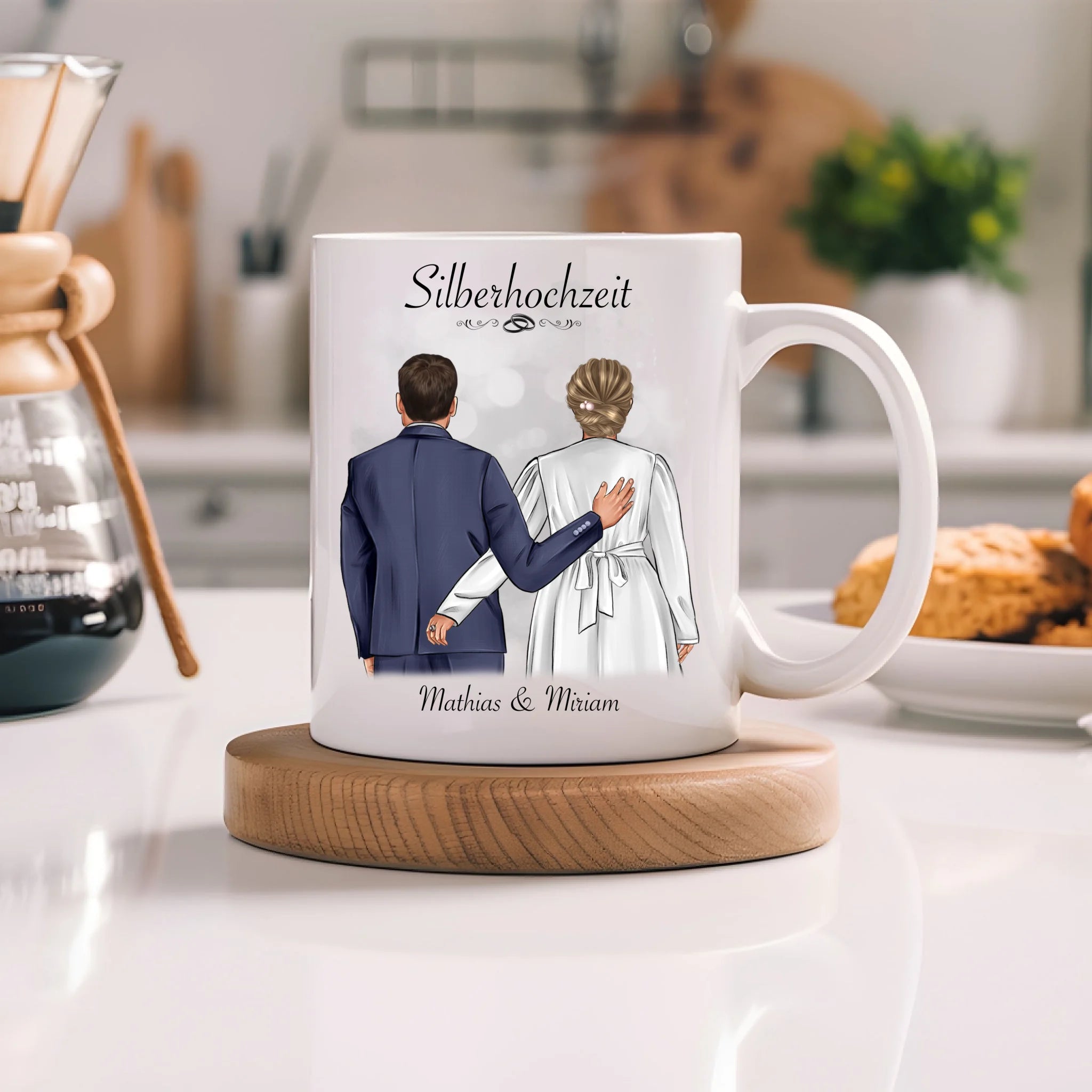 Tasse Silberhochzeit Personalisiert Silberne Hochzeit Bild Hochzeitstag Geschenk 25. Hochzeitstag Jubiläum für Paare