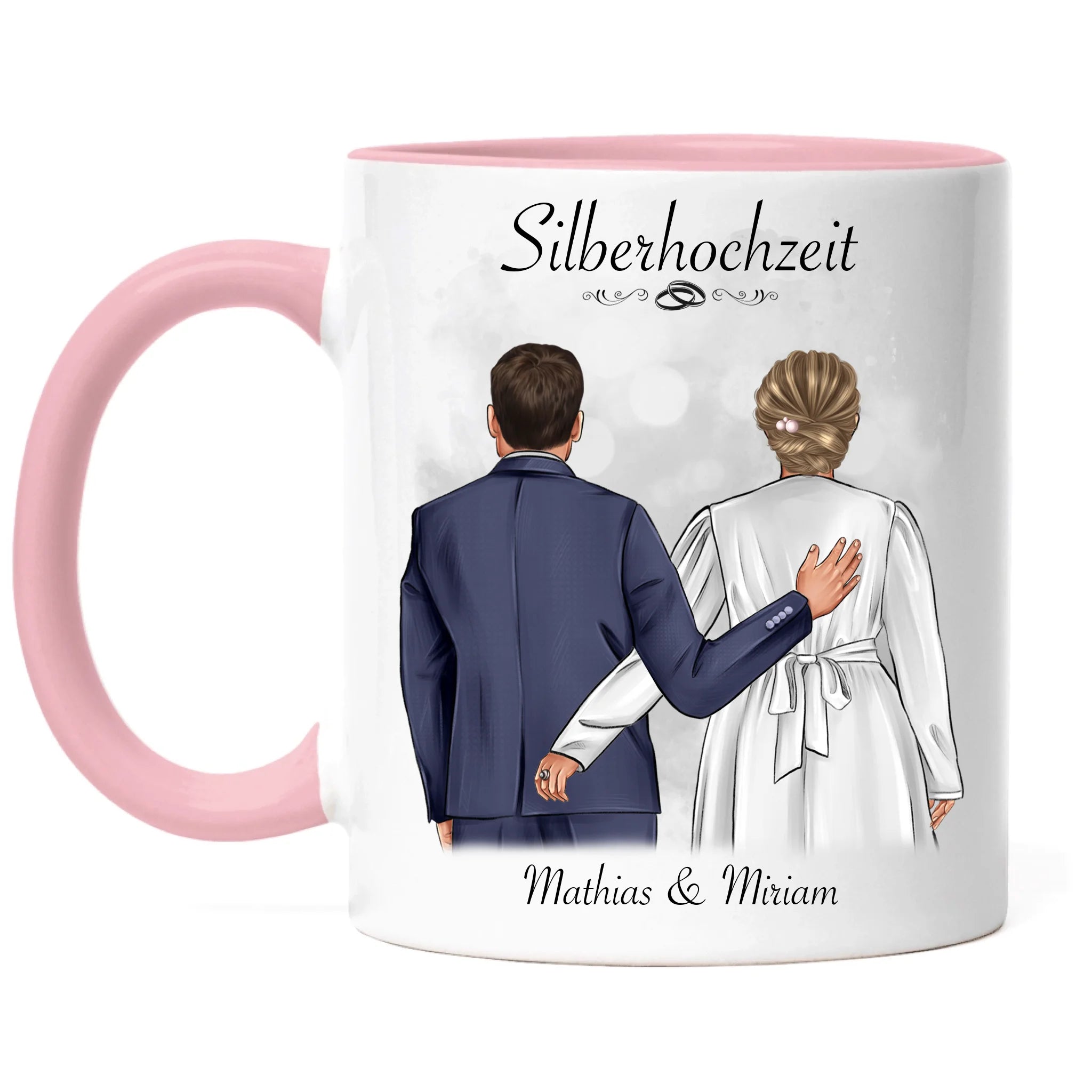 Tasse Silberhochzeit Personalisiert Silberne Hochzeit Bild Hochzeitstag Geschenk 25. Hochzeitstag Jubiläum für Paare