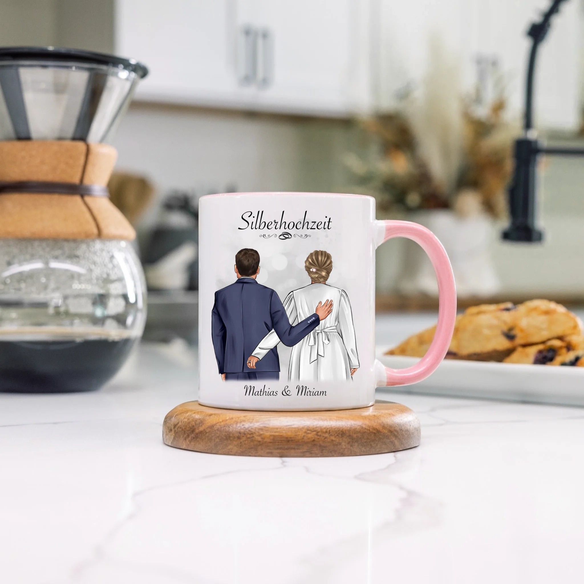 Tasse Silberhochzeit Personalisiert Silberne Hochzeit Bild Hochzeitstag Geschenk 25. Hochzeitstag Jubiläum für Paare