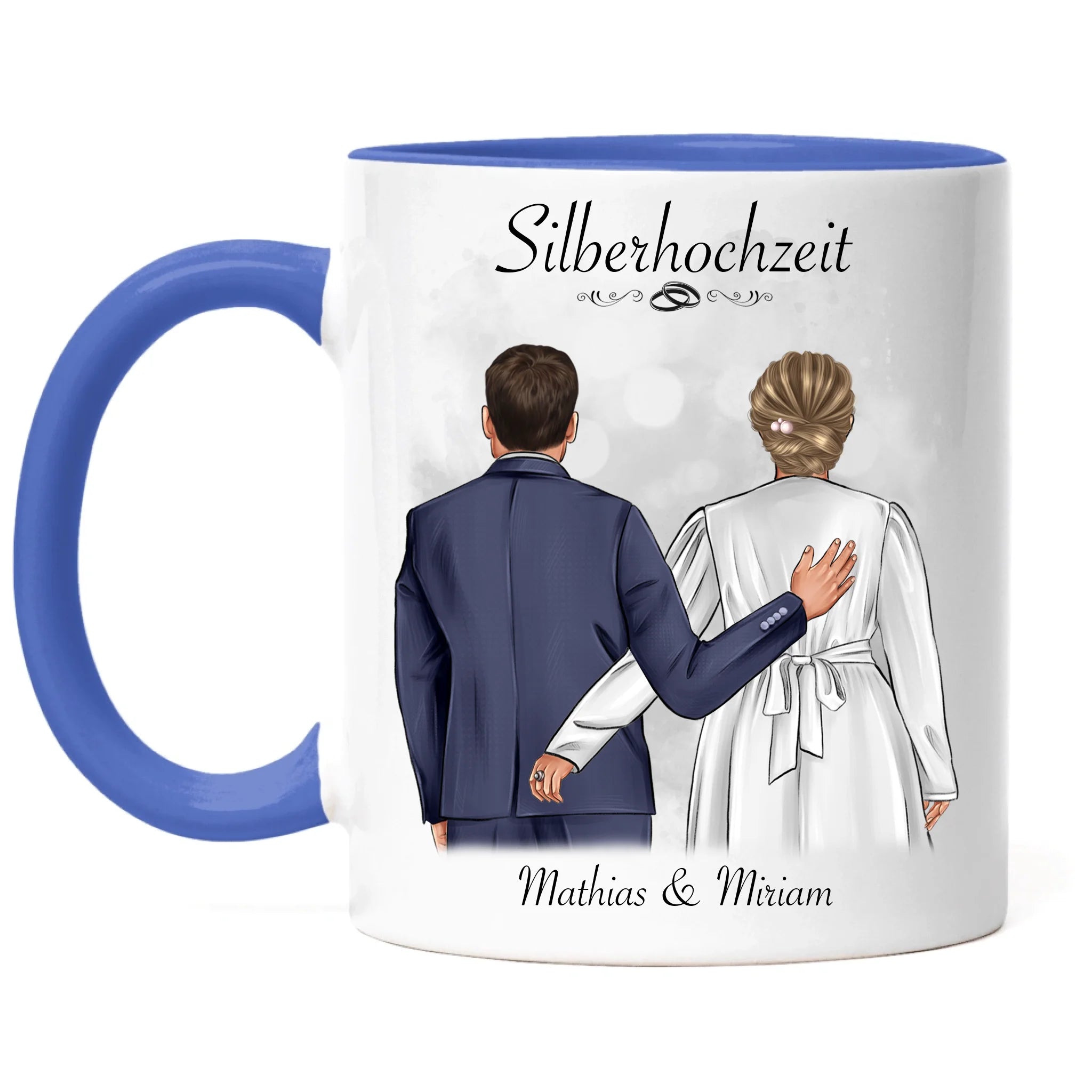Tasse Silberhochzeit Personalisiert Silberne Hochzeit Bild Hochzeitstag Geschenk 25. Hochzeitstag Jubiläum für Paare