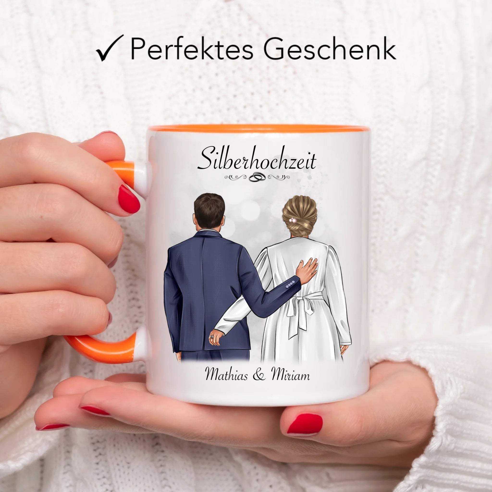 Tasse Silberhochzeit Personalisiert Silberne Hochzeit Bild Hochzeitstag Geschenk 25. Hochzeitstag Jubiläum für Paare