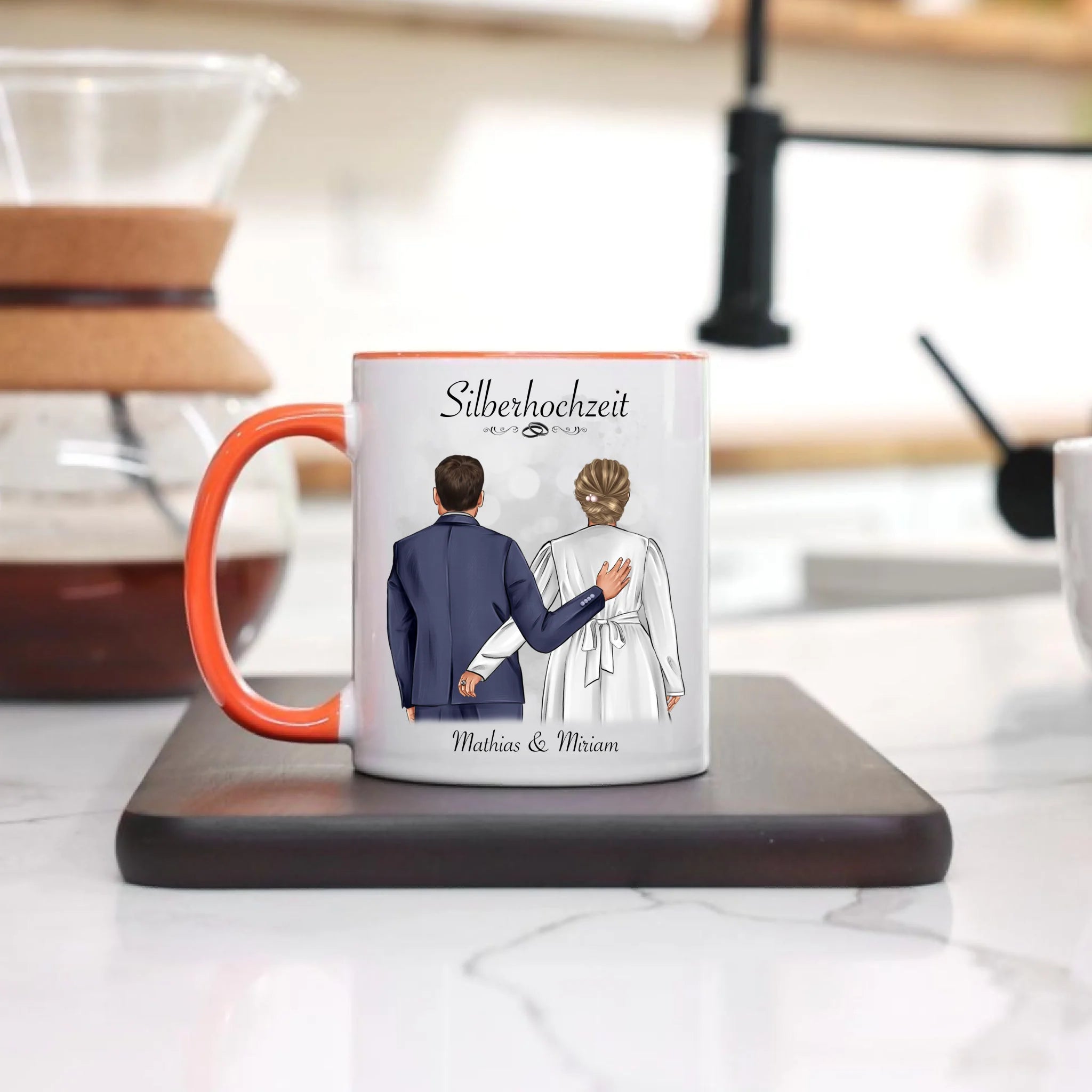 Tasse Silberhochzeit Personalisiert Silberne Hochzeit Bild Hochzeitstag Geschenk 25. Hochzeitstag Jubiläum für Paare