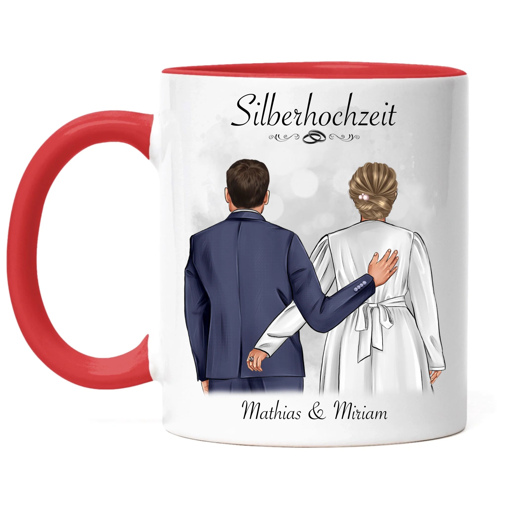 Tasse Silberhochzeit Personalisiert Silberne Hochzeit Bild Hochzeitstag Geschenk 25. Hochzeitstag Jubiläum für Paare