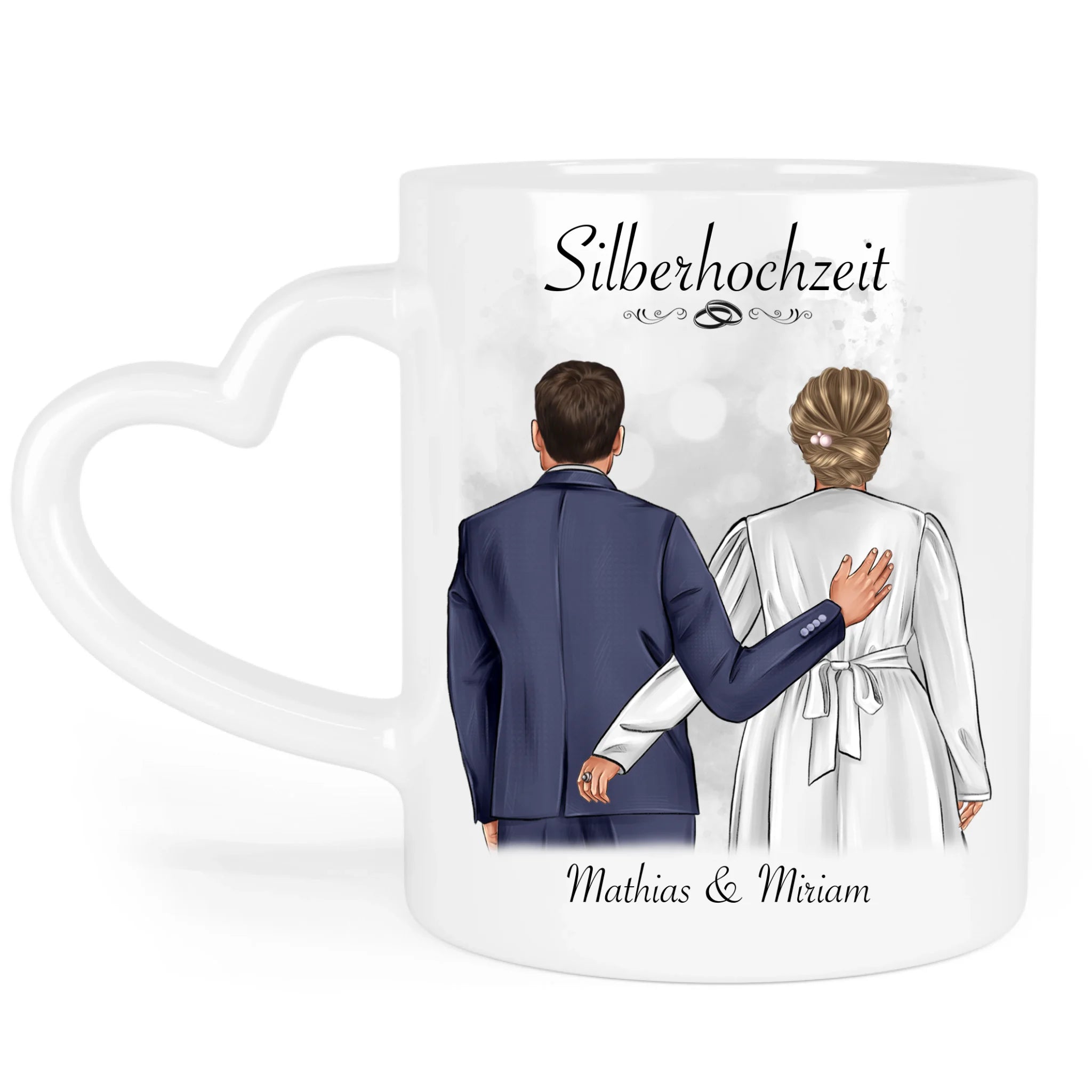 Tasse Silberhochzeit Personalisiert Silberne Hochzeit Bild Hochzeitstag Geschenk 25. Hochzeitstag Jubiläum für Paare