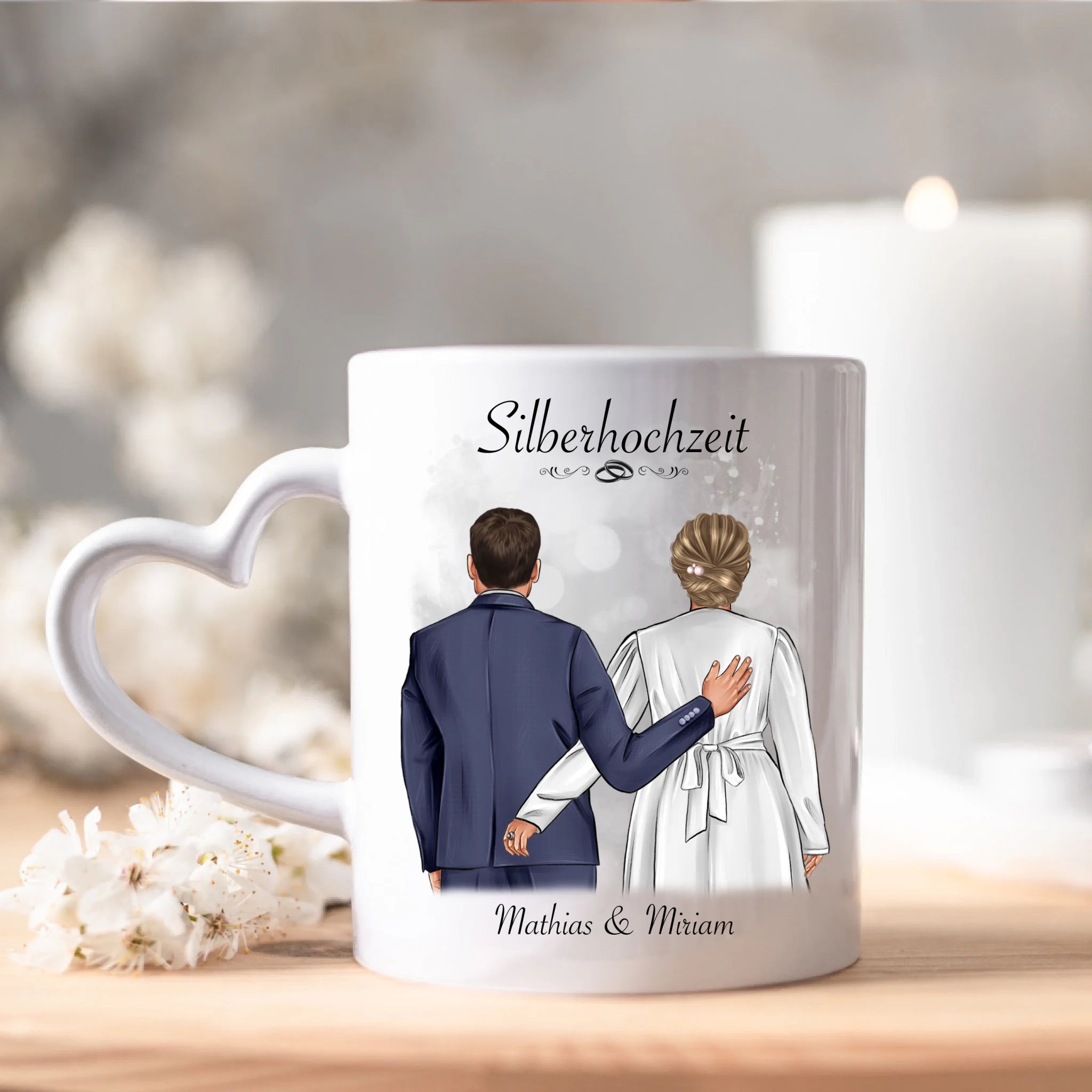Tasse Silberhochzeit Personalisiert Silberne Hochzeit Bild Hochzeitstag Geschenk 25. Hochzeitstag Jubiläum für Paare