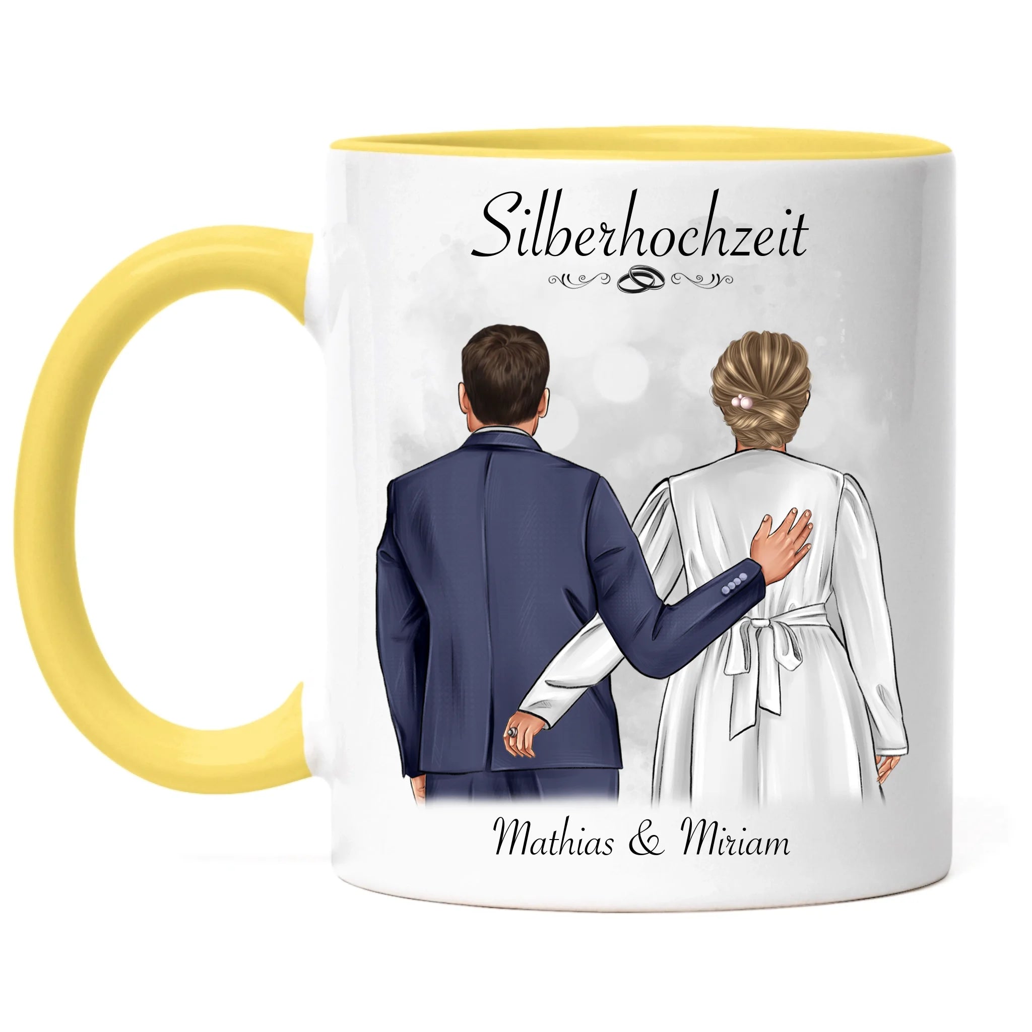 Tasse Silberhochzeit Personalisiert Silberne Hochzeit Bild Hochzeitstag Geschenk 25. Hochzeitstag Jubiläum für Paare