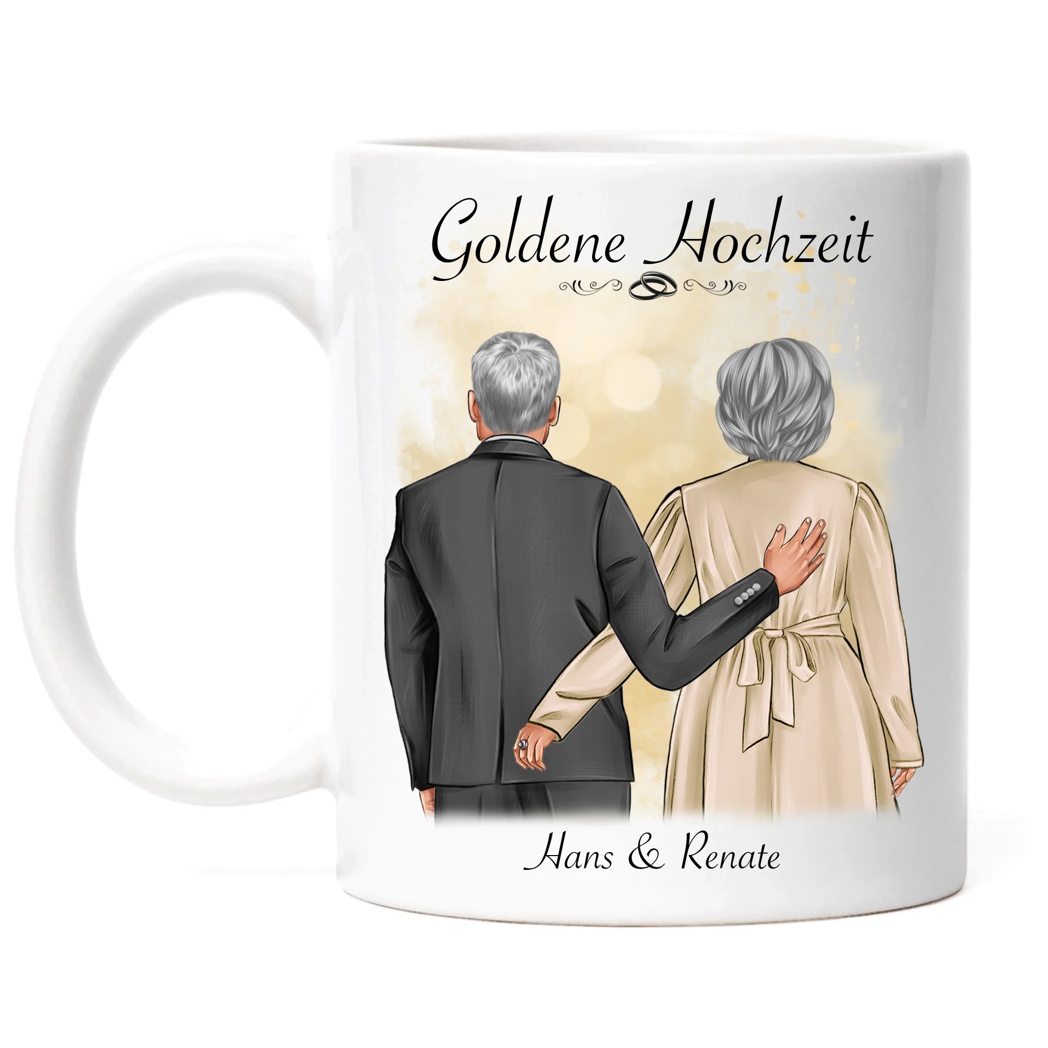 Tasse Hochzeit Personalisiert Goldhochzeit Bild Hochzeitstag Geschenk 50. Hochzeitstag Jubiläum für Paare