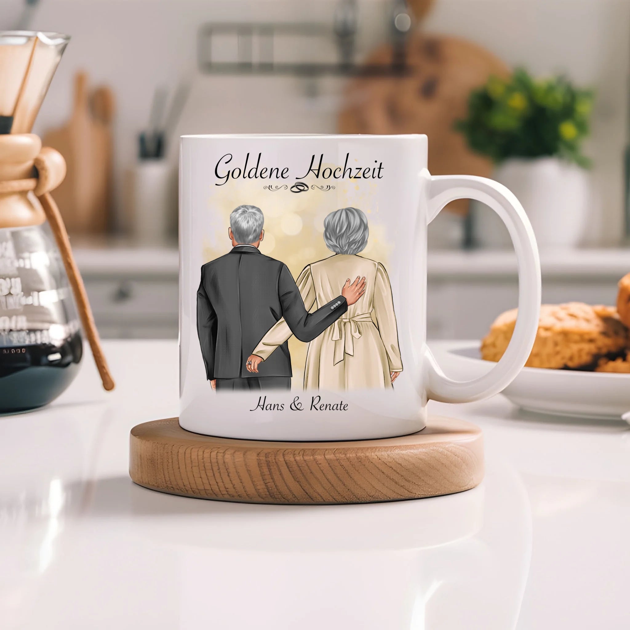Tasse Hochzeit Personalisiert Goldhochzeit Bild Hochzeitstag Geschenk 50. Hochzeitstag Jubiläum für Paare