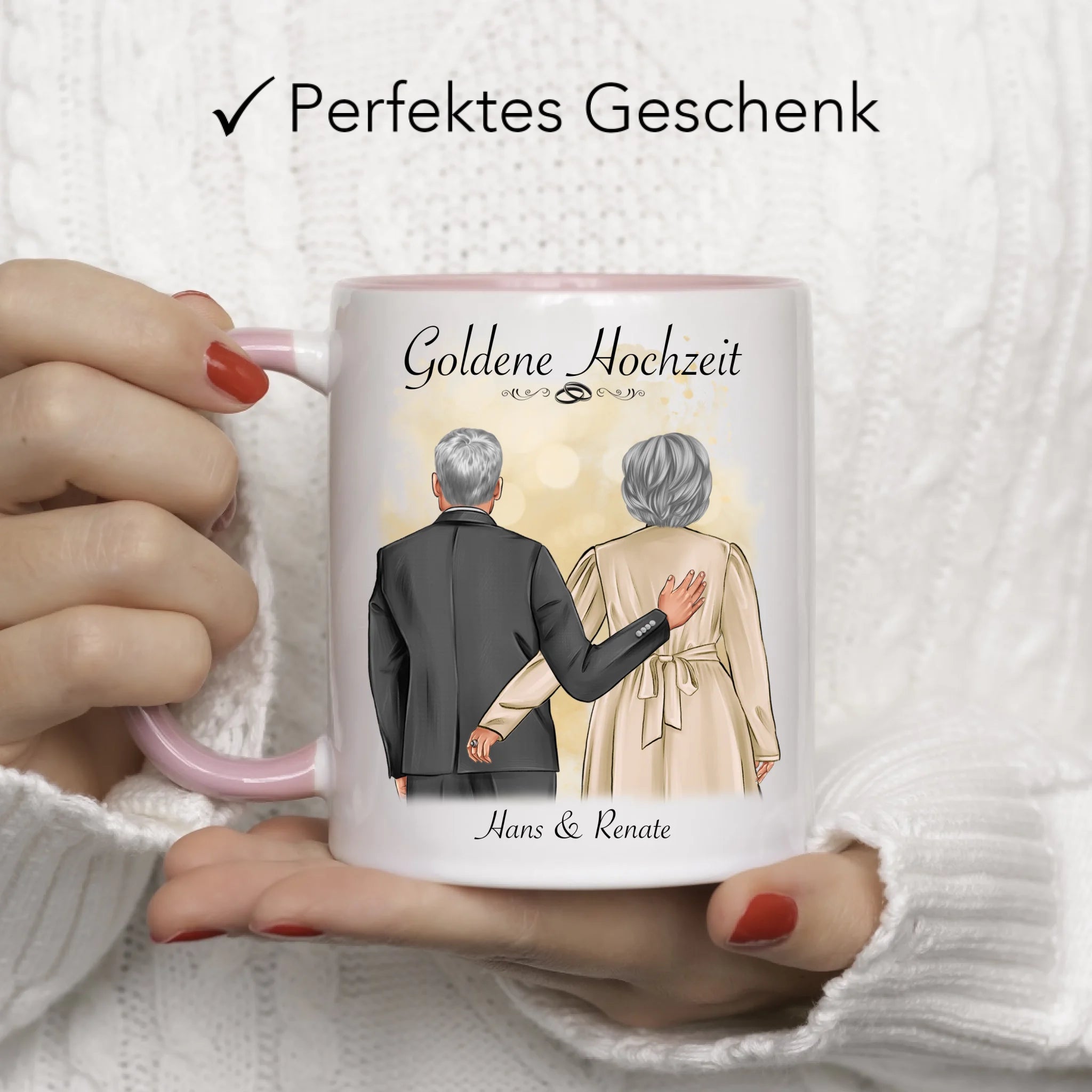 Tasse Hochzeit Personalisiert Goldhochzeit Bild Hochzeitstag Geschenk 50. Hochzeitstag Jubiläum für Paare