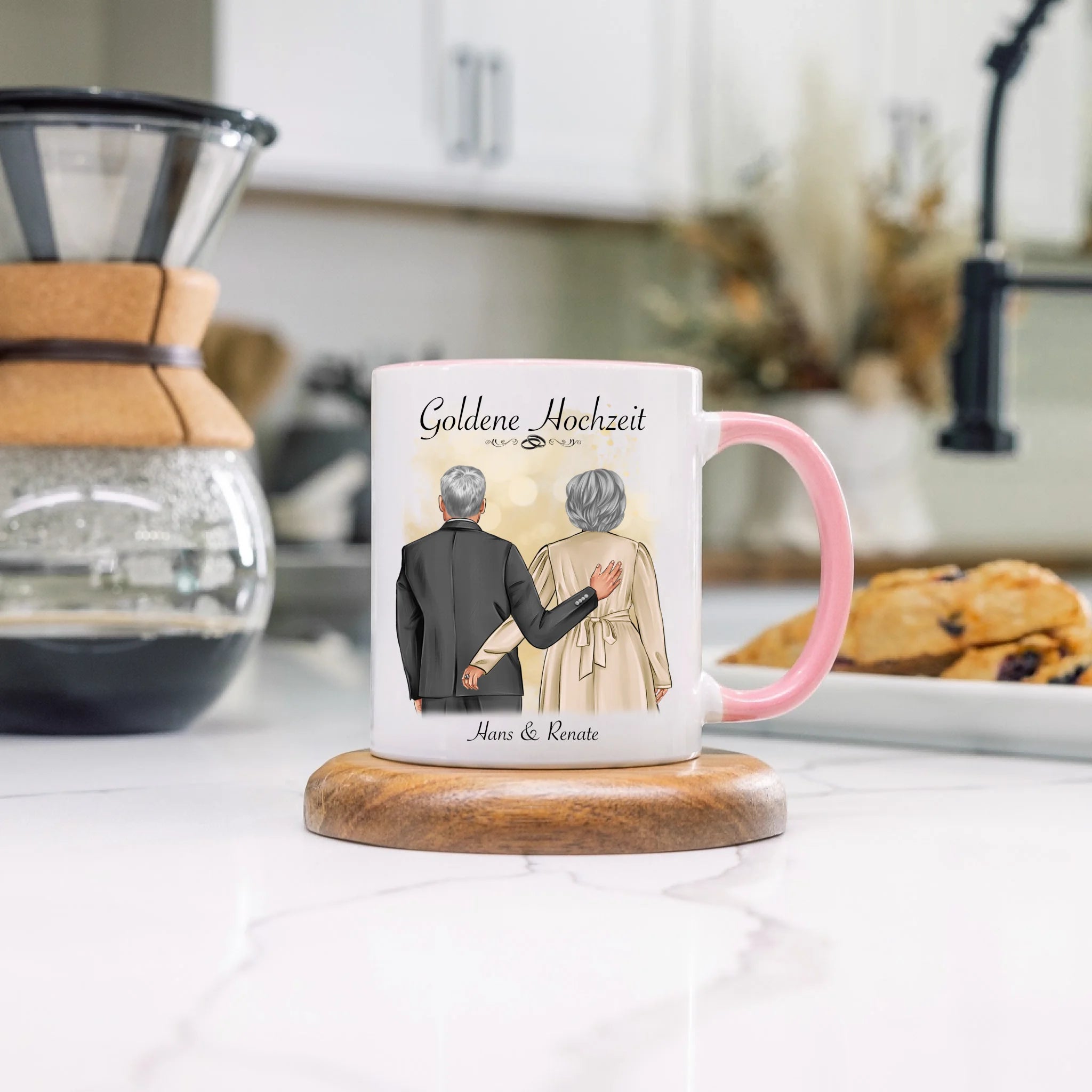 Tasse Hochzeit Personalisiert Goldhochzeit Bild Hochzeitstag Geschenk 50. Hochzeitstag Jubiläum für Paare