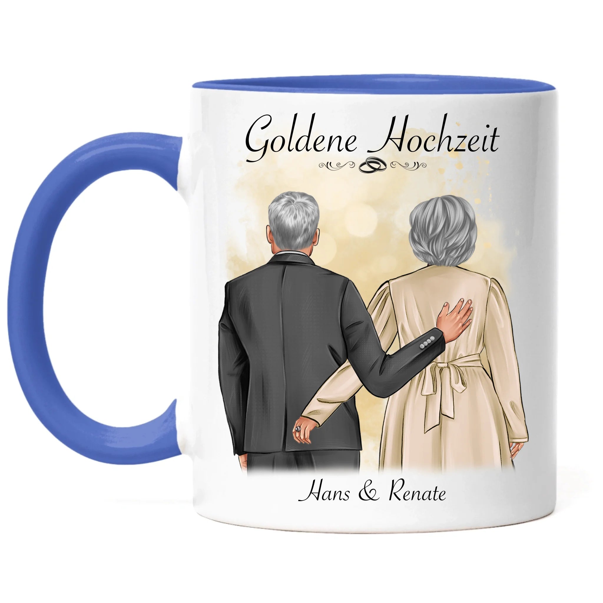 Tasse Hochzeit Personalisiert Goldhochzeit Bild Hochzeitstag Geschenk 50. Hochzeitstag Jubiläum für Paare