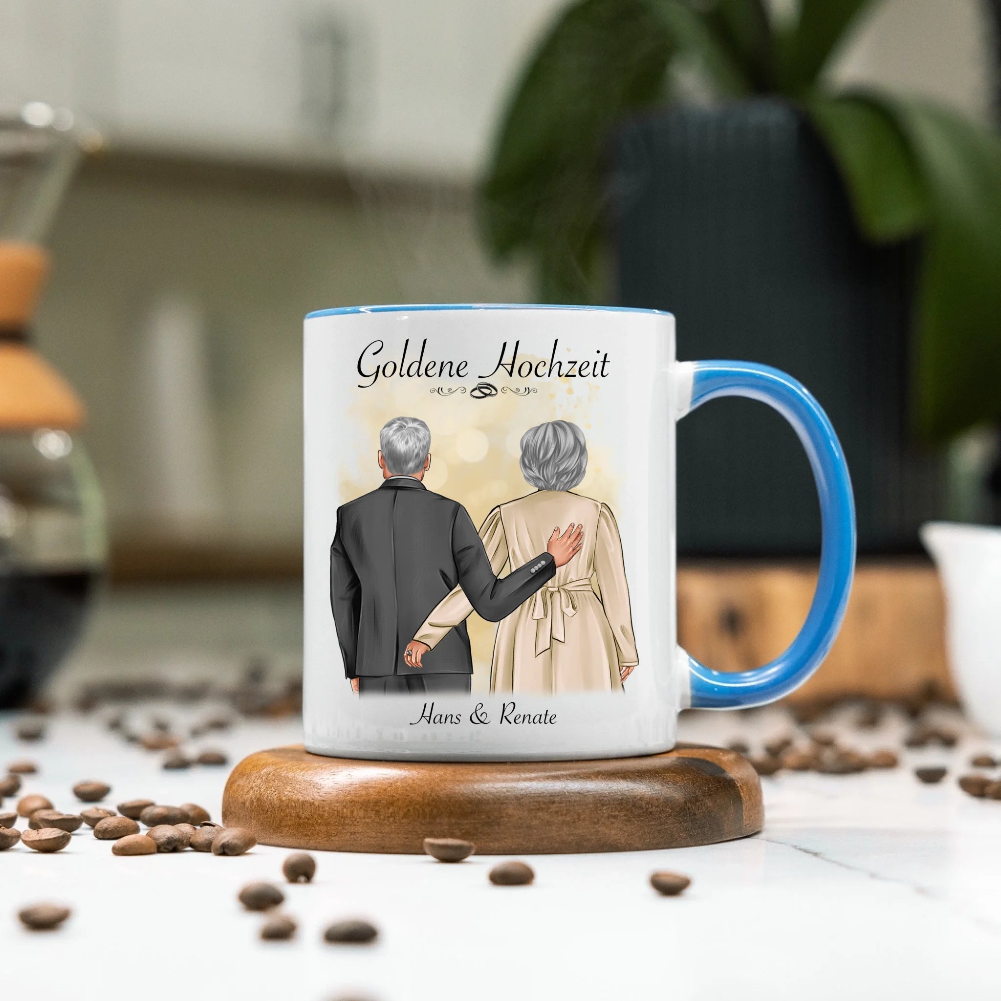 Tasse Hochzeit Personalisiert Goldhochzeit Bild Hochzeitstag Geschenk 50. Hochzeitstag Jubiläum für Paare