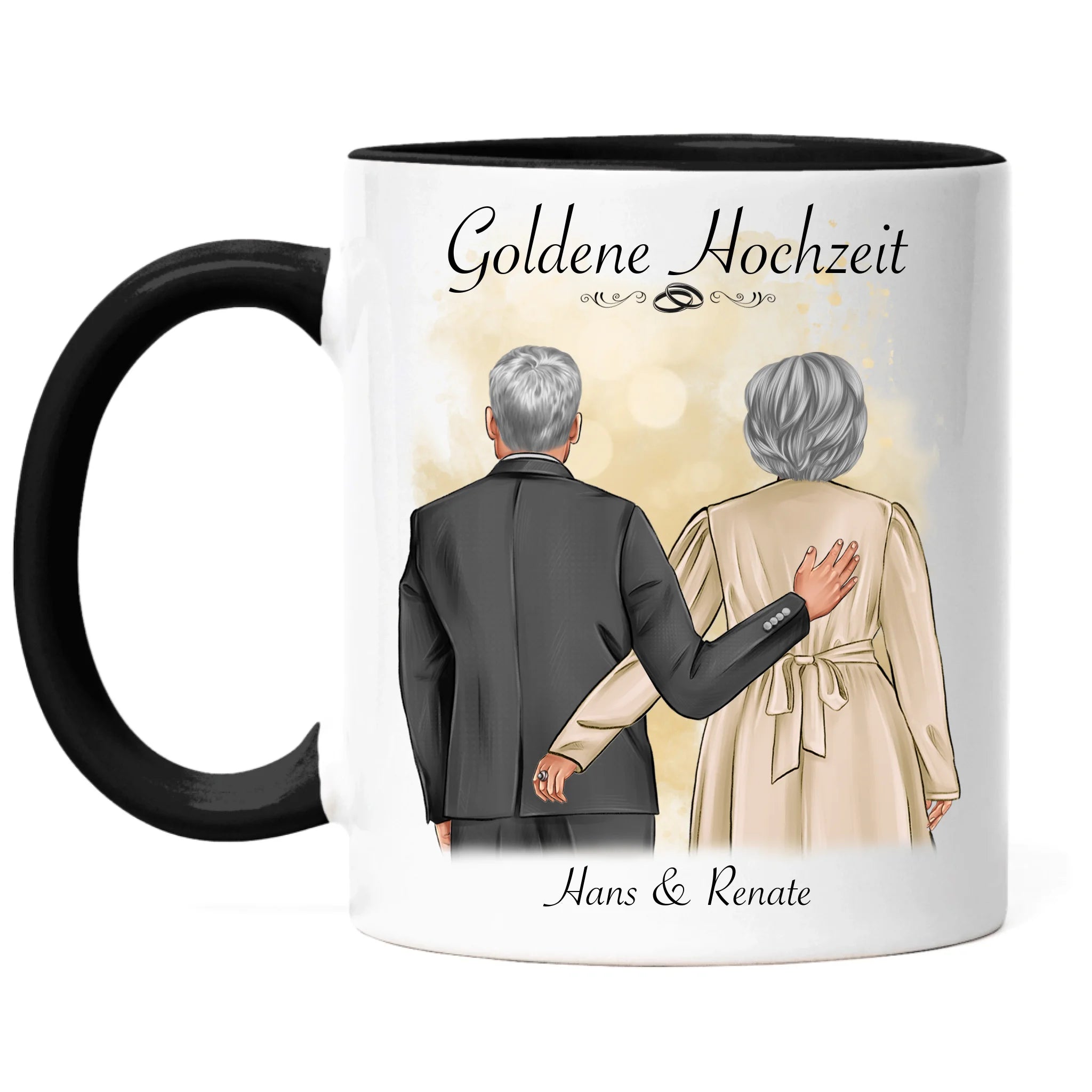 Tasse Hochzeit Personalisiert Goldhochzeit Bild Hochzeitstag Geschenk 50. Hochzeitstag Jubiläum für Paare