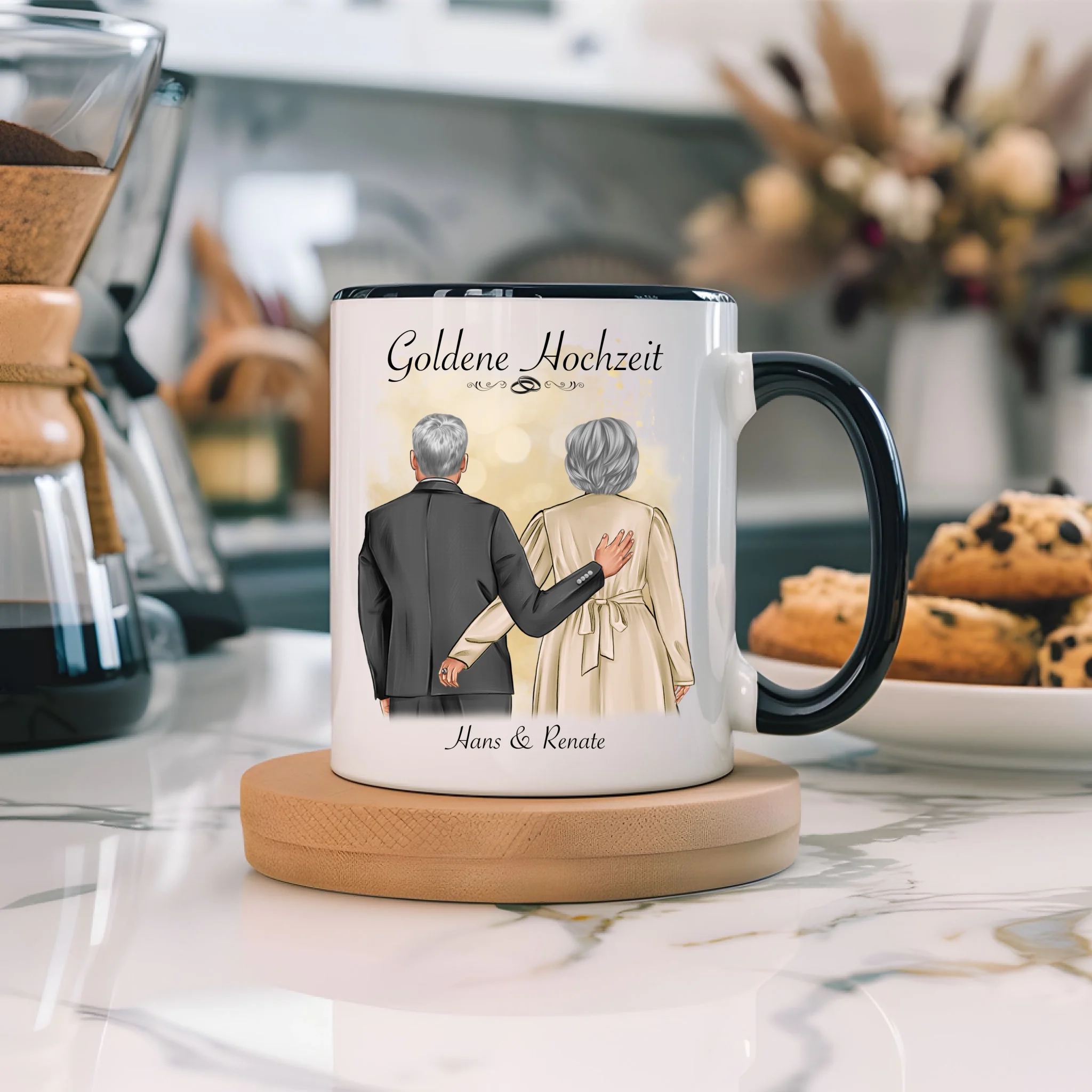 Tasse Hochzeit Personalisiert Goldhochzeit Bild Hochzeitstag Geschenk 50. Hochzeitstag Jubiläum für Paare